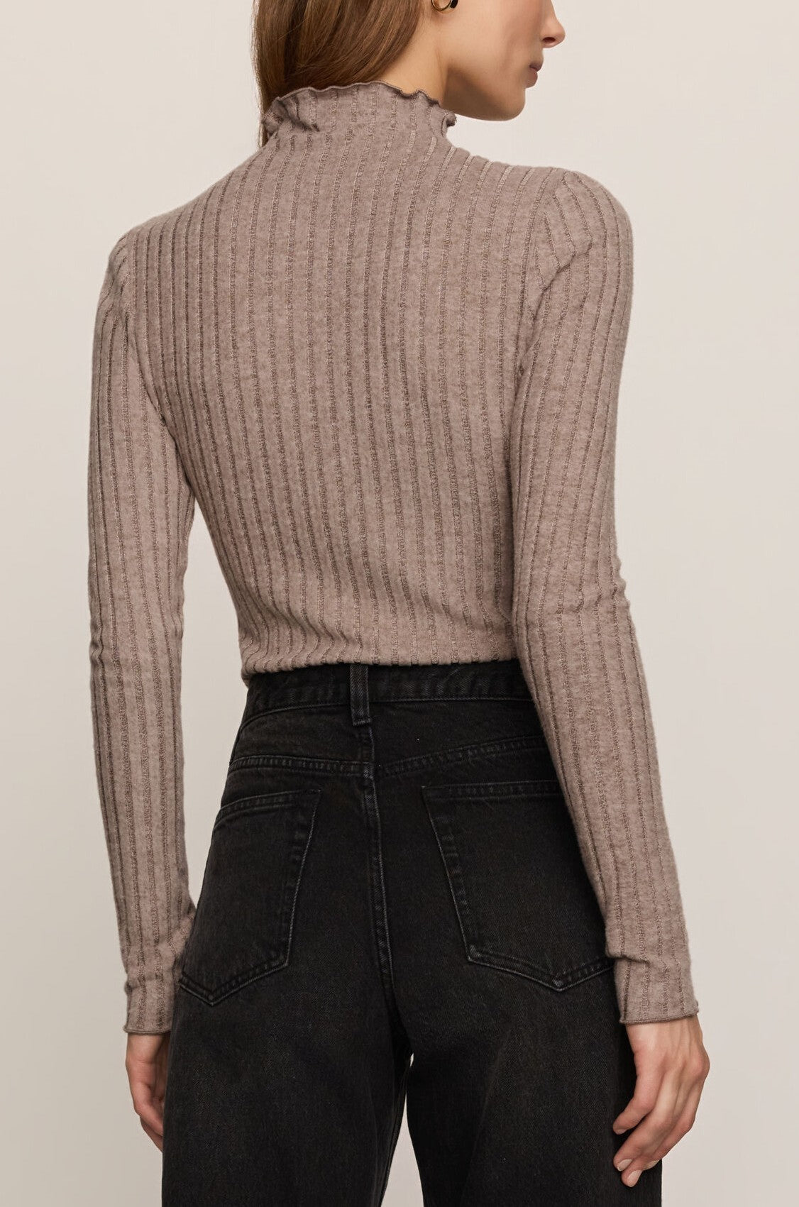 Hattie Long Sleeve Top In Heather Ash