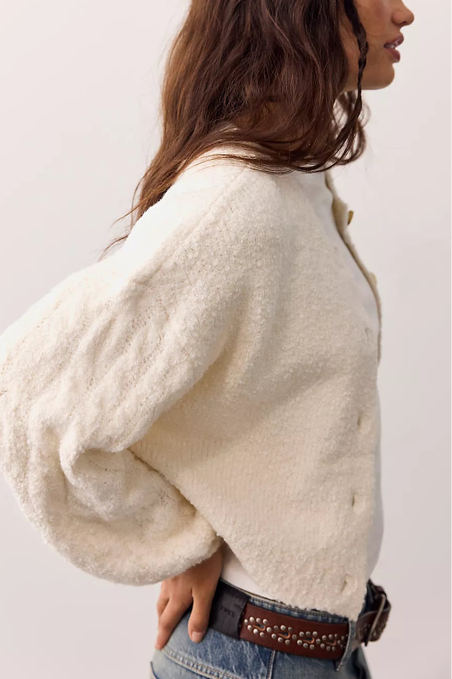 Thistle Cardi In Sugar Swizzle