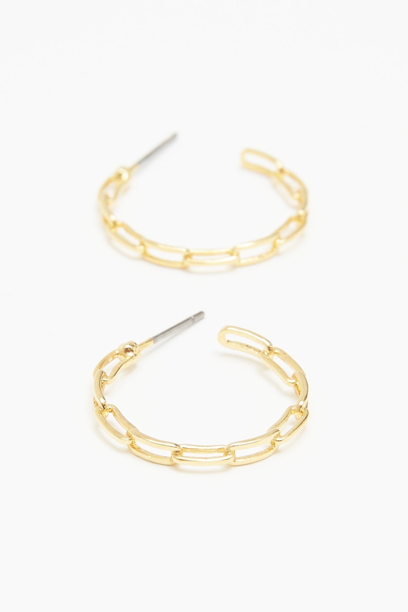 Airy Link Hoop Earrings