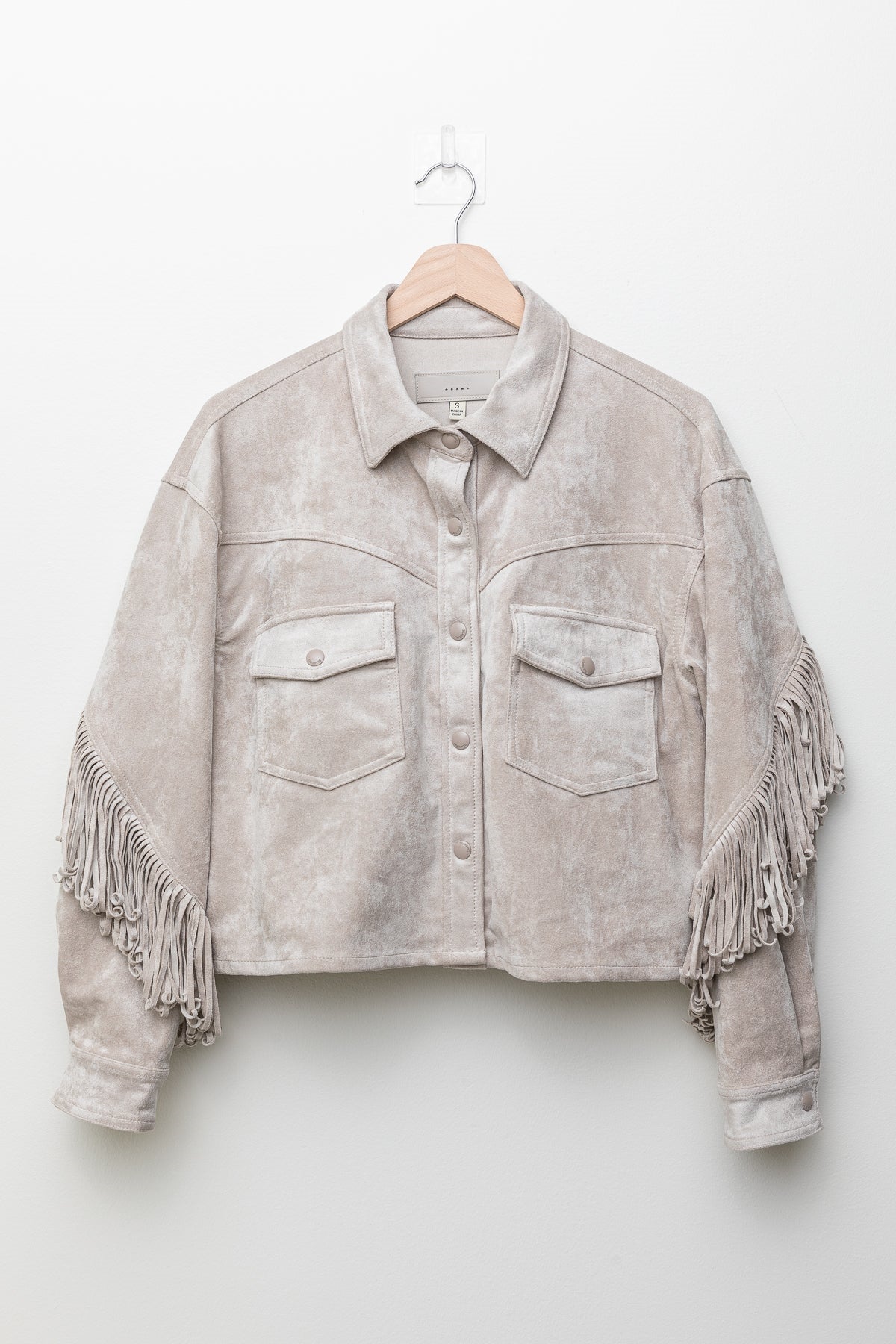 Hot Cocoa Fringe Suede Jacket