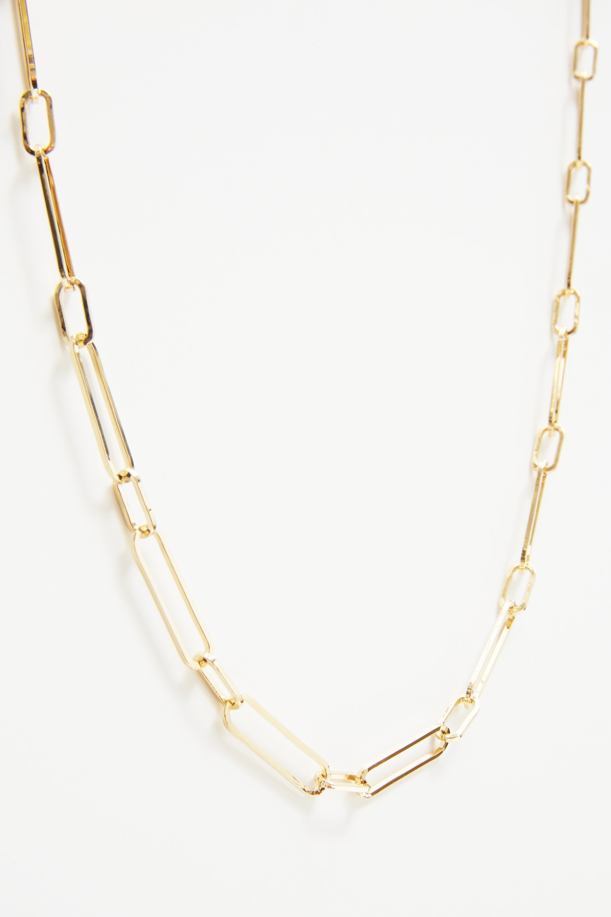 Gold Linear Link Necklace