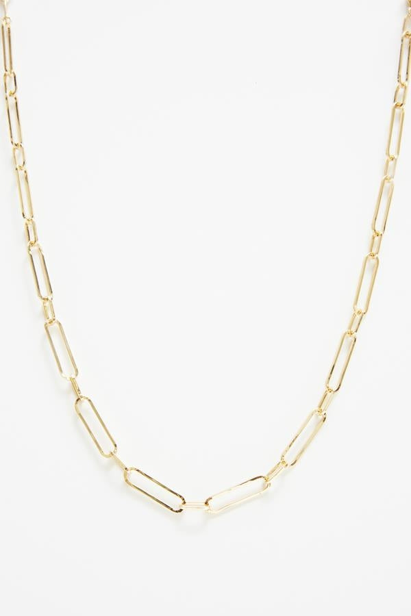 Gold Linear Link Necklace