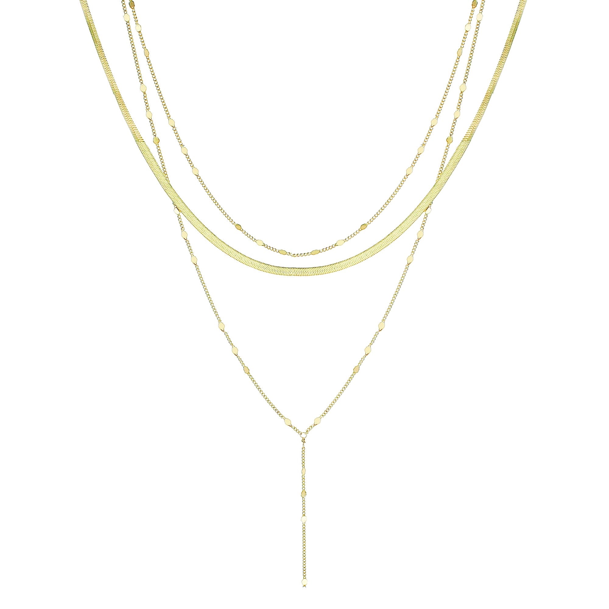 Gold Layered Y Necklace
