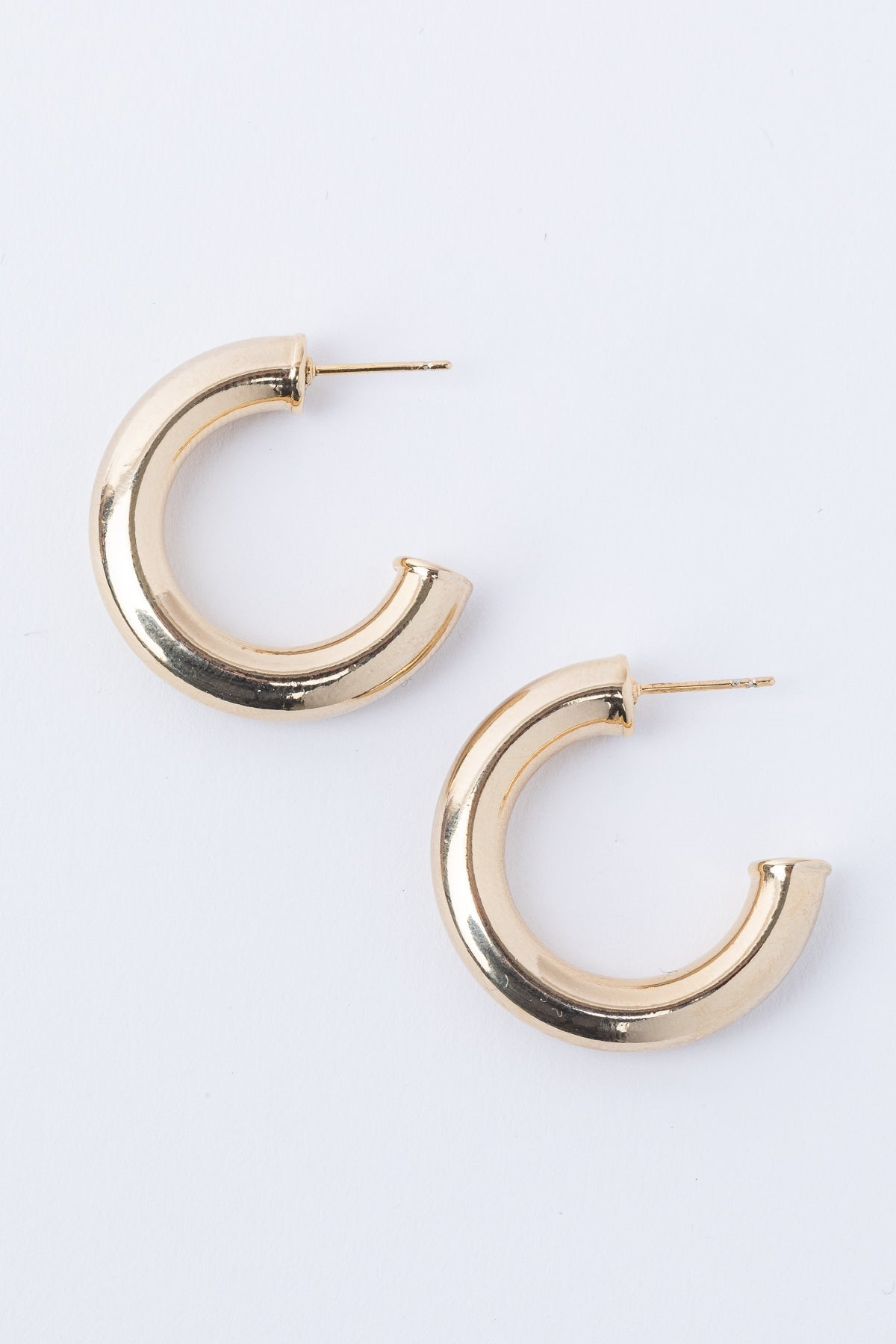 Chunky Gold Tube Hoop