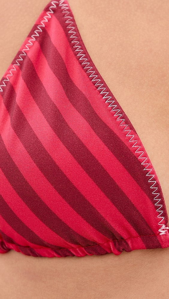 Nick Satin Top In Spring Stripe