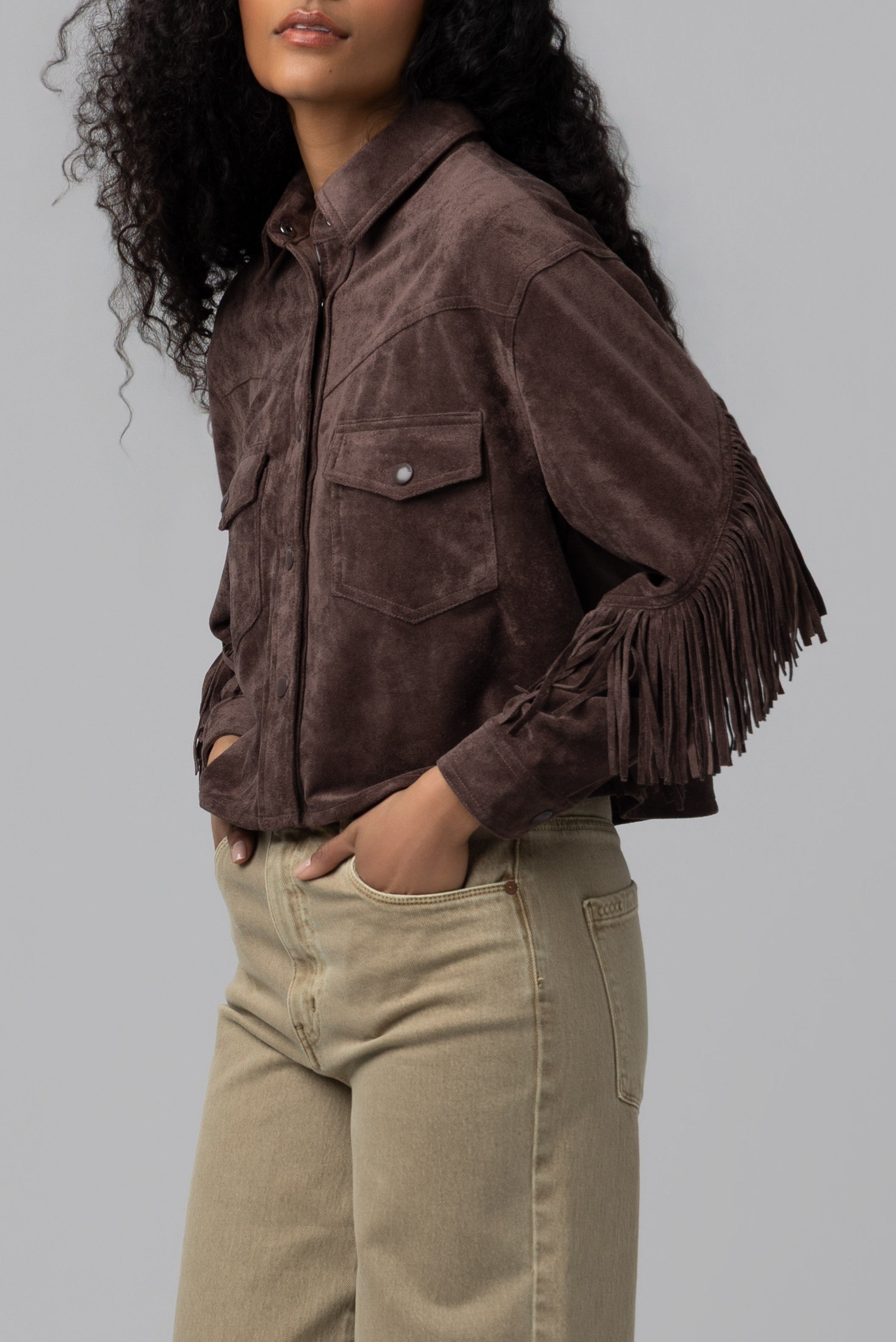 Bonfire Fringe Suede Jacket