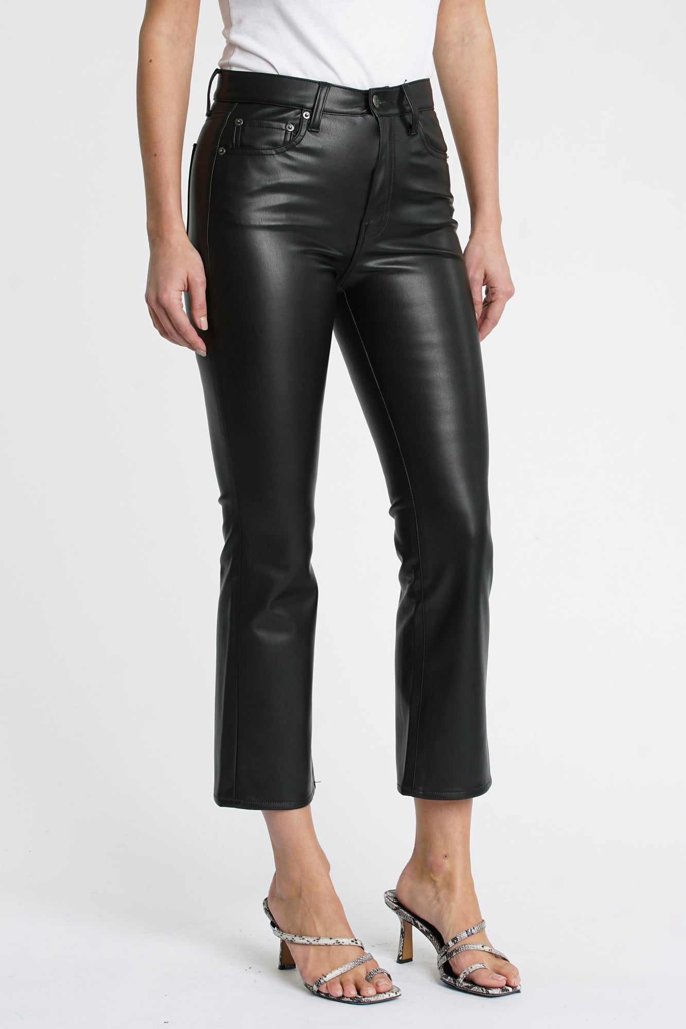 Lennon High Rise Crop Boot in Slate Black