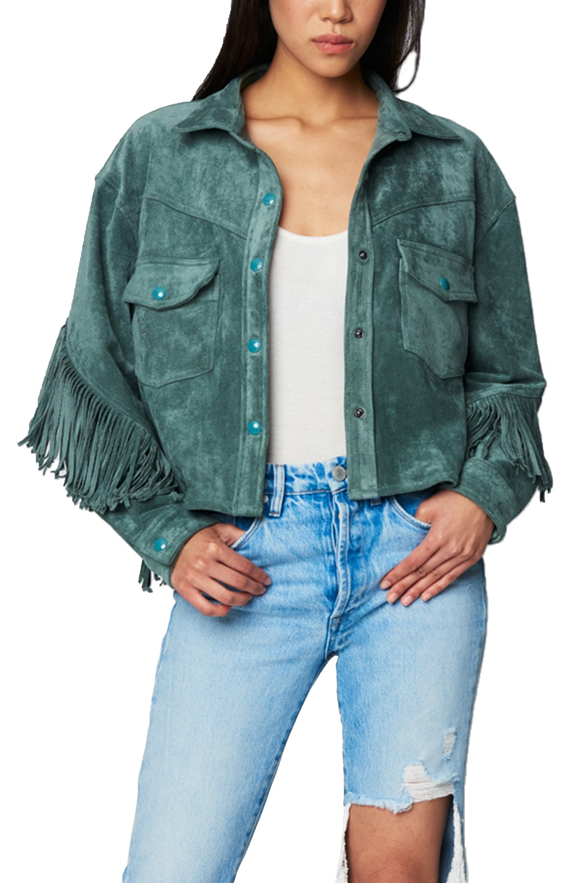 Hot Cocoa Fringe Suede Jacket