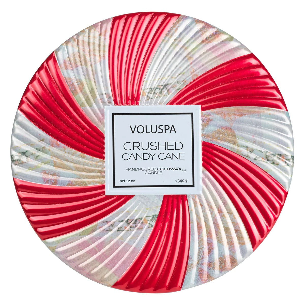 Crushed Candy Cane 3 Wick Tin