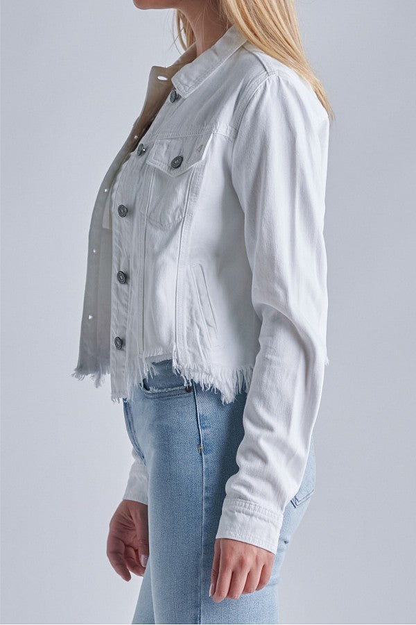 Raw Hem Denim Jacket