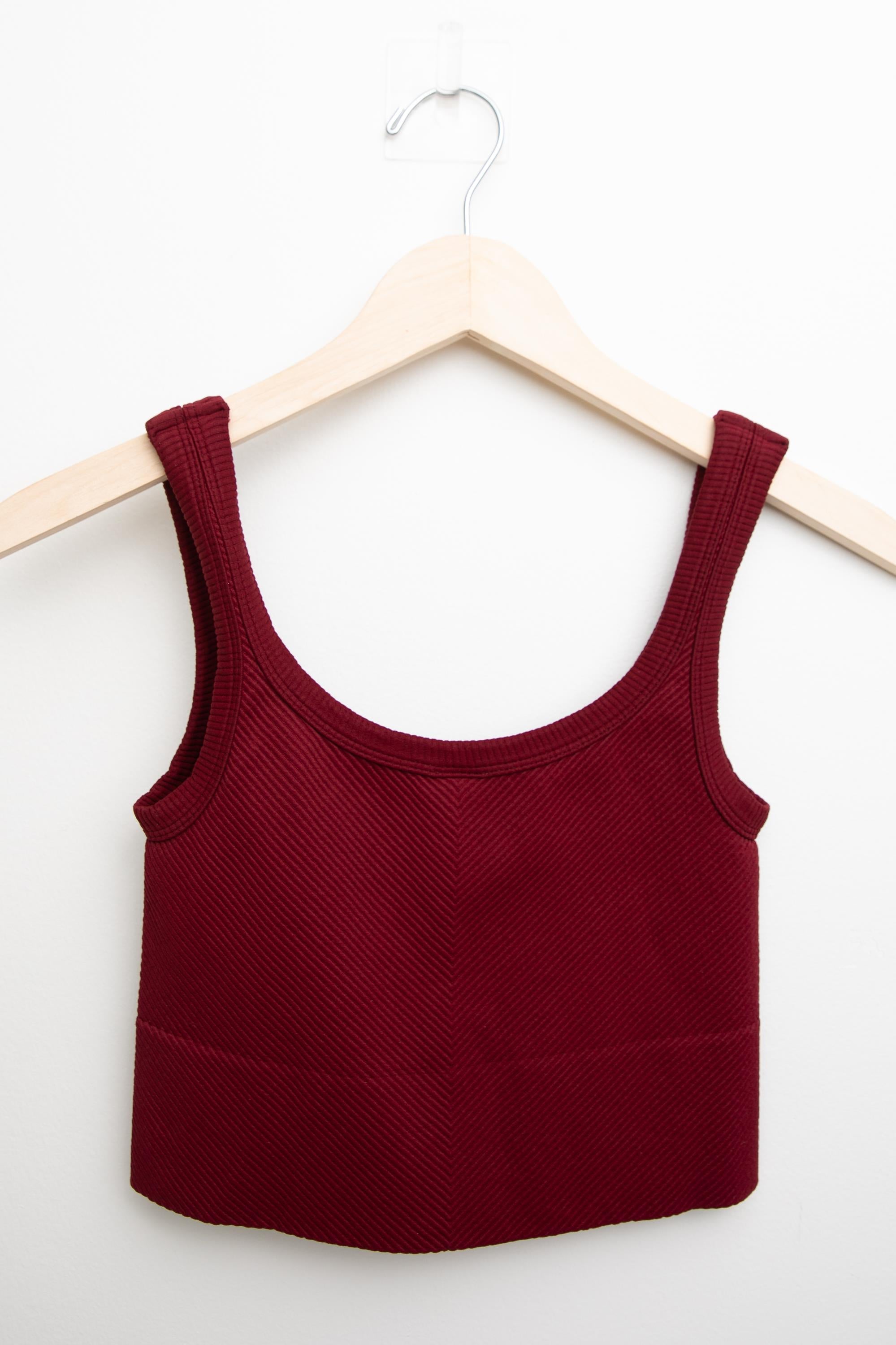 Chevron Rib Crop Top