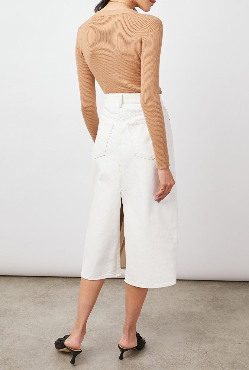 The Highland Denim Midi Skirt