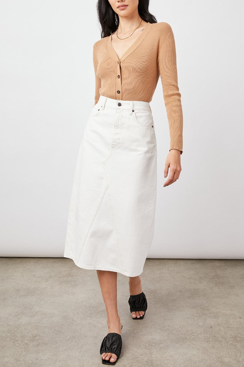 The Highland Denim Midi Skirt