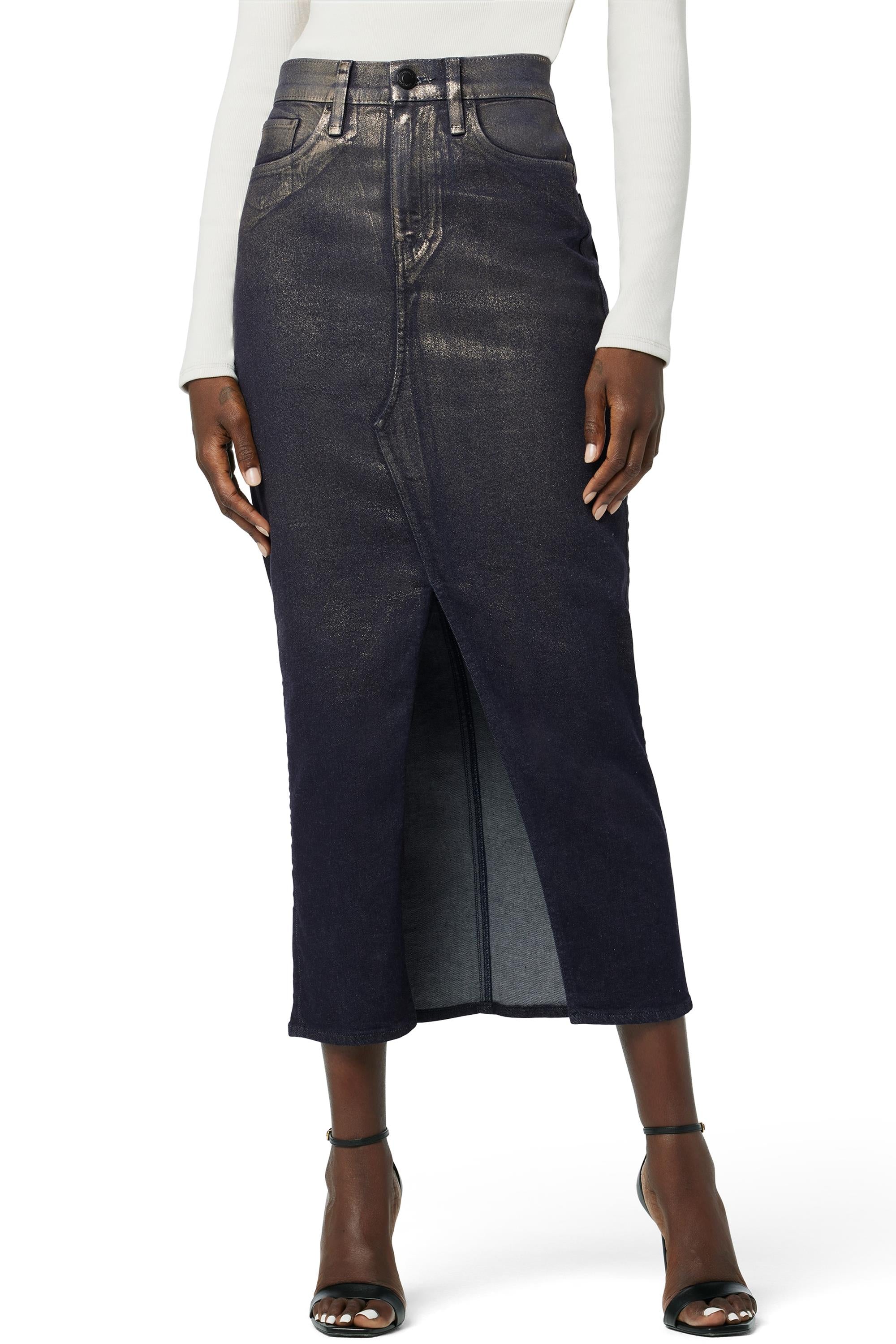 Reconstructed Skirt In Ombre Foil