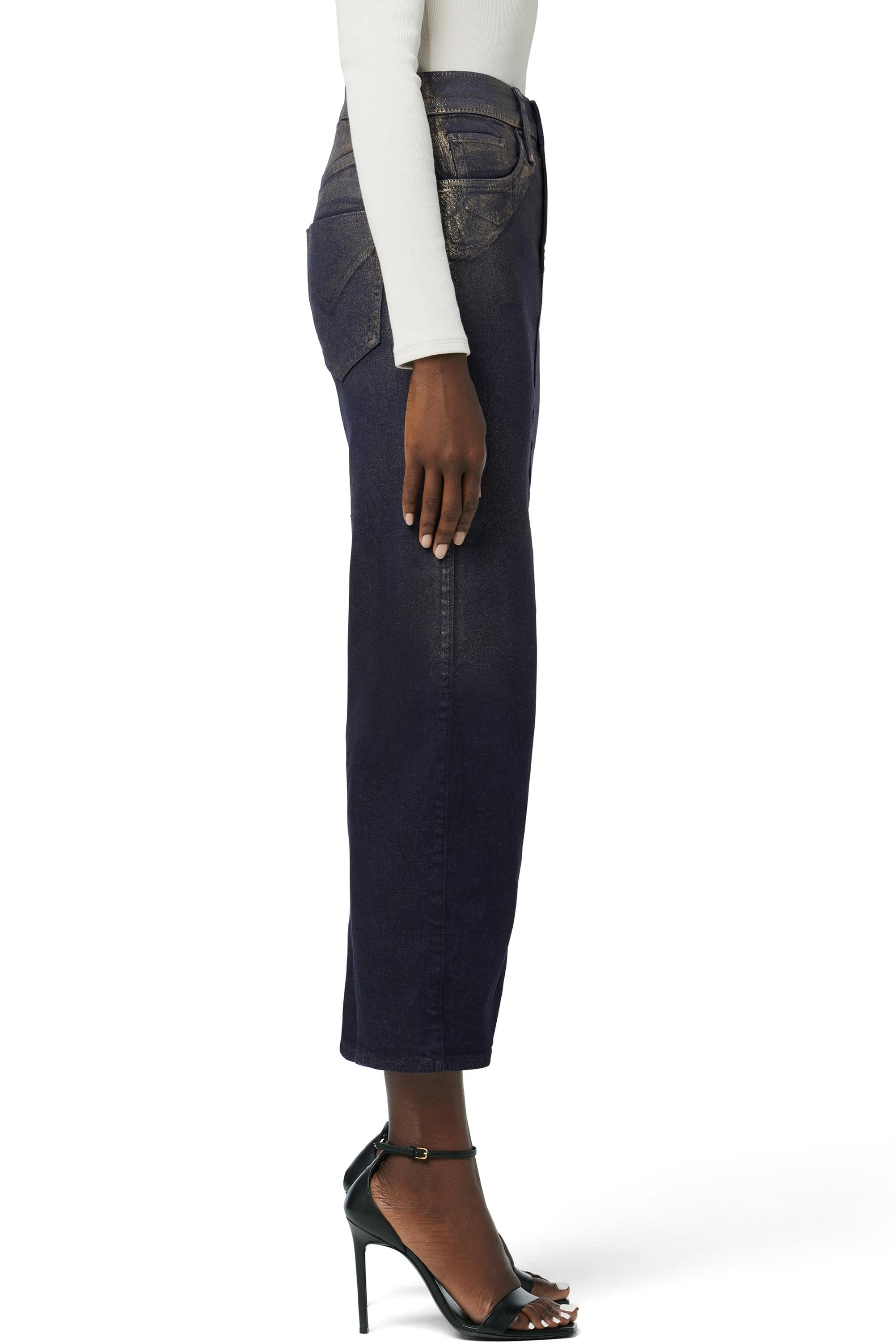 Reconstructed Skirt In Ombre Foil