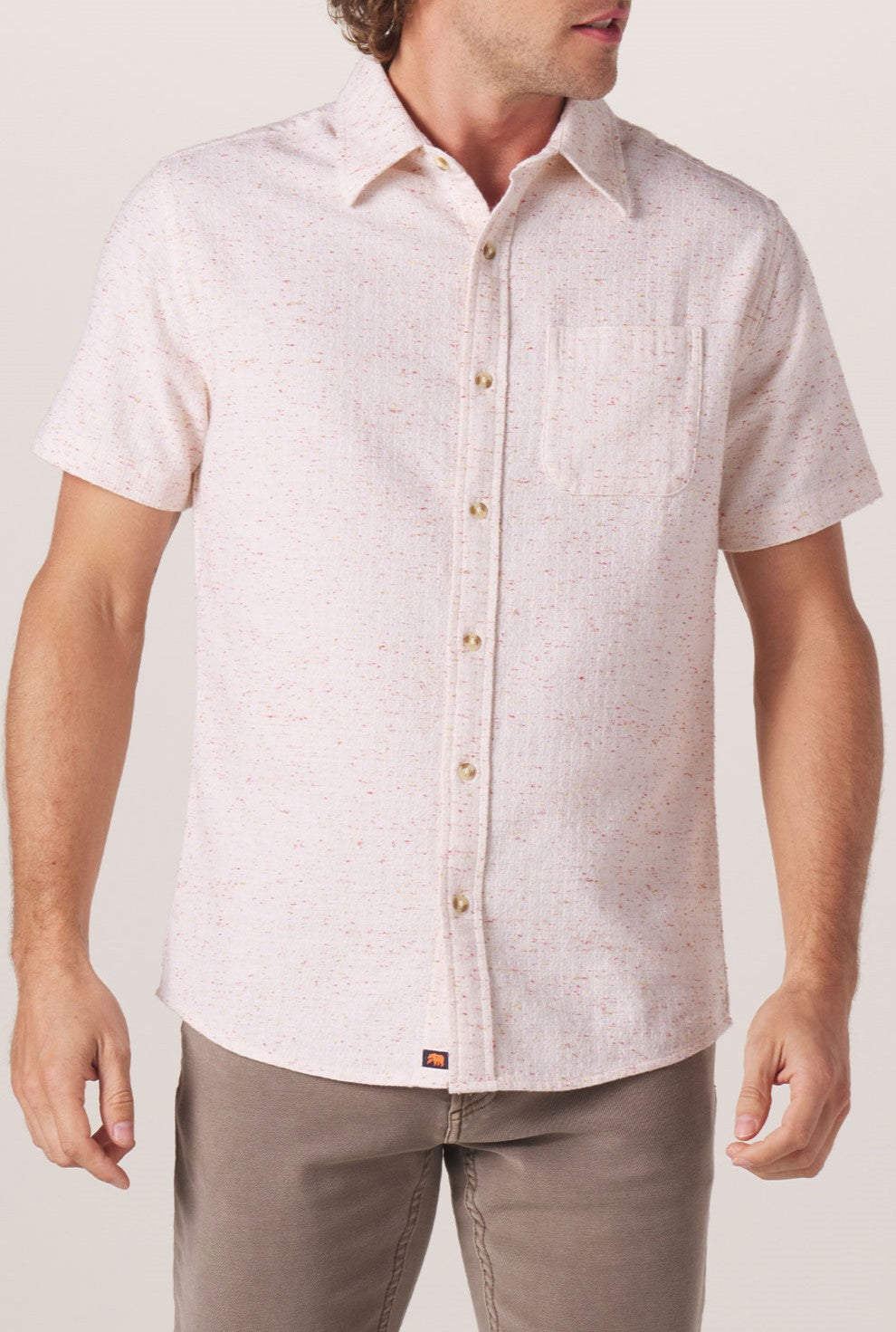 Freshwater Button Up Ivory Crinkle