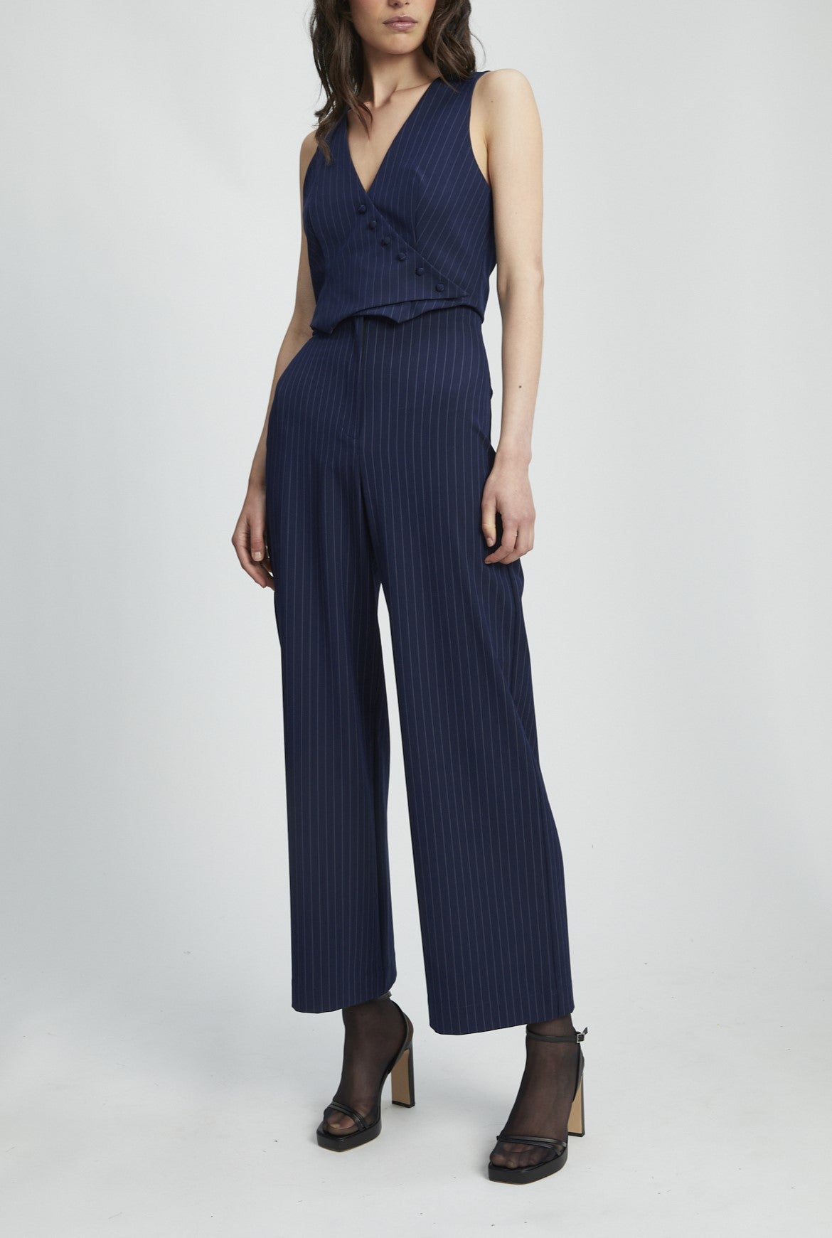 Pin Stripe Wide Leg Pant