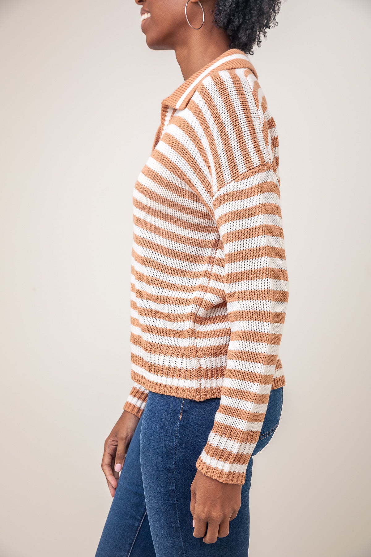 Stripe Collar Sweater