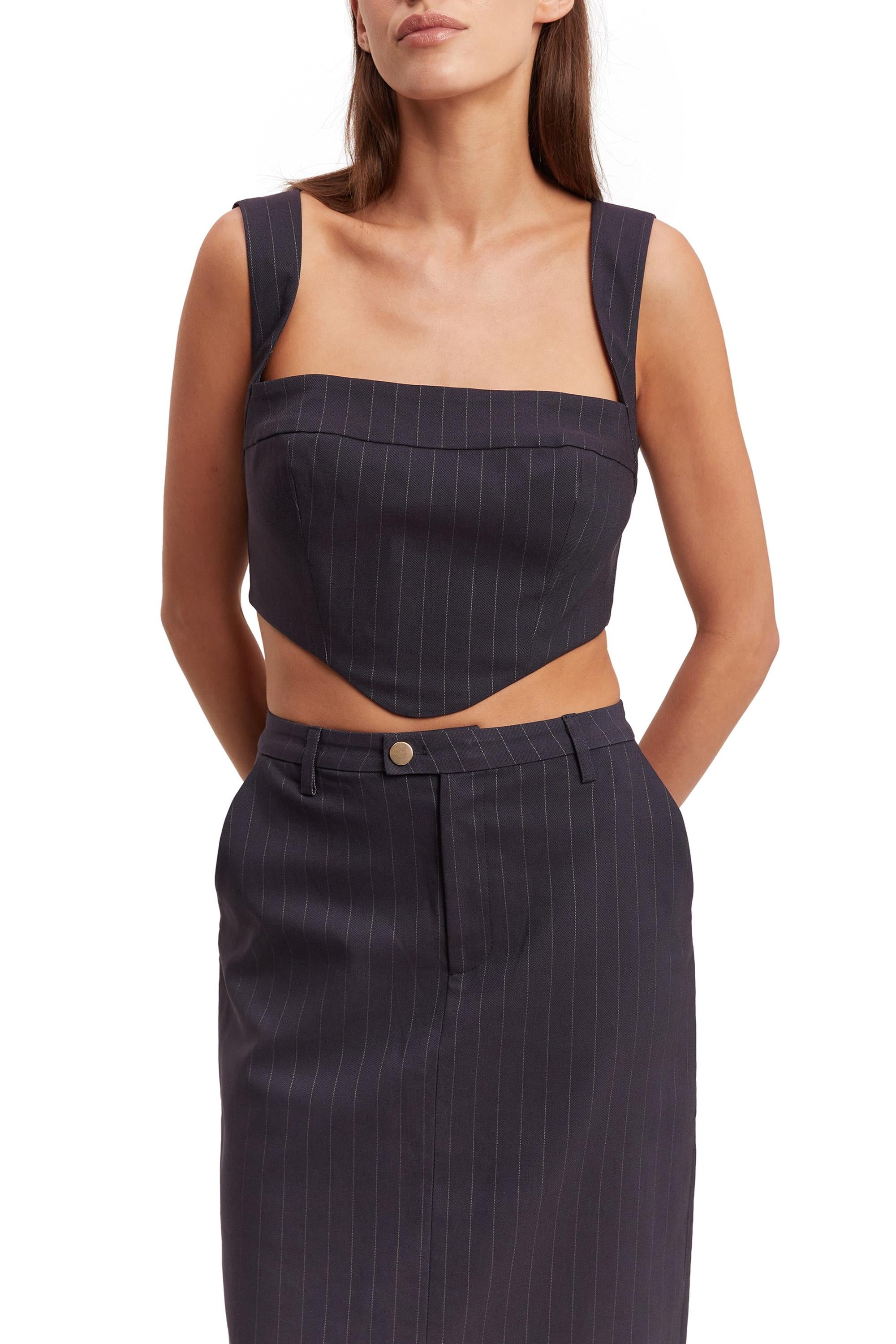 Sian Pinstripe Bustier