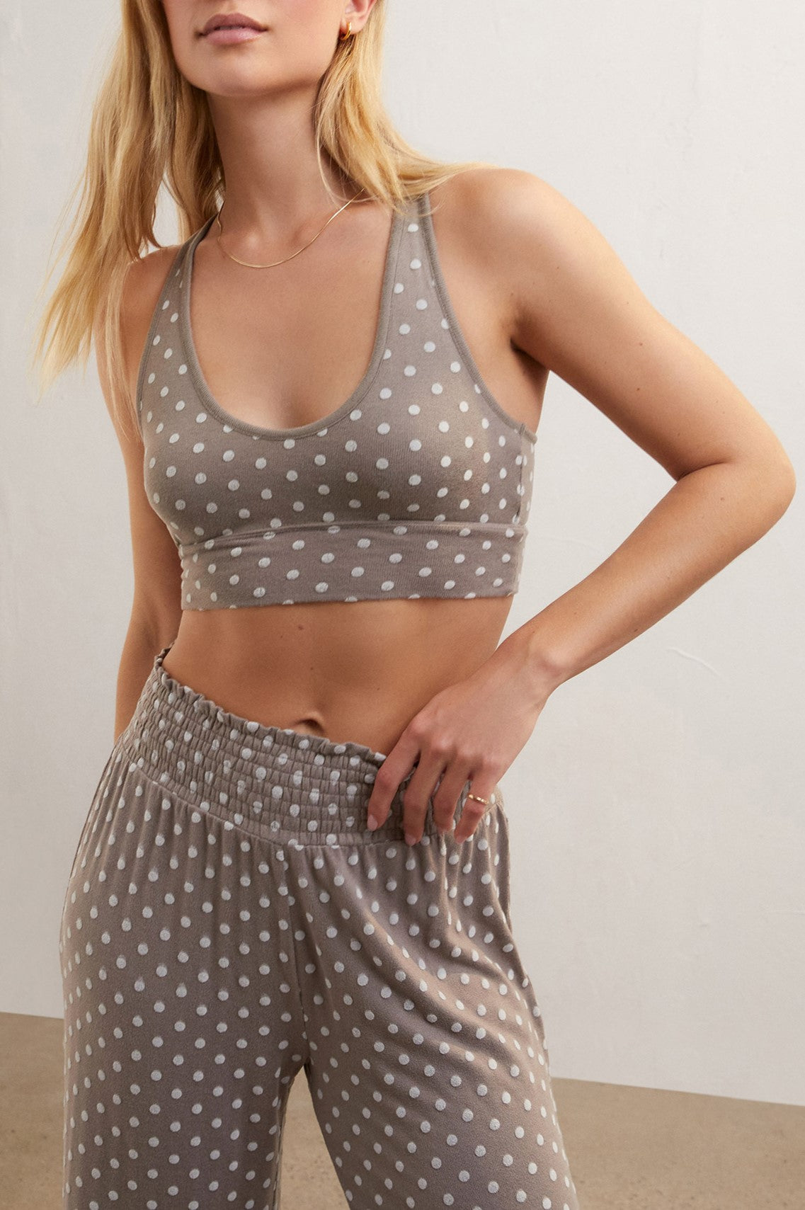 V-neck Dot Tank Bra