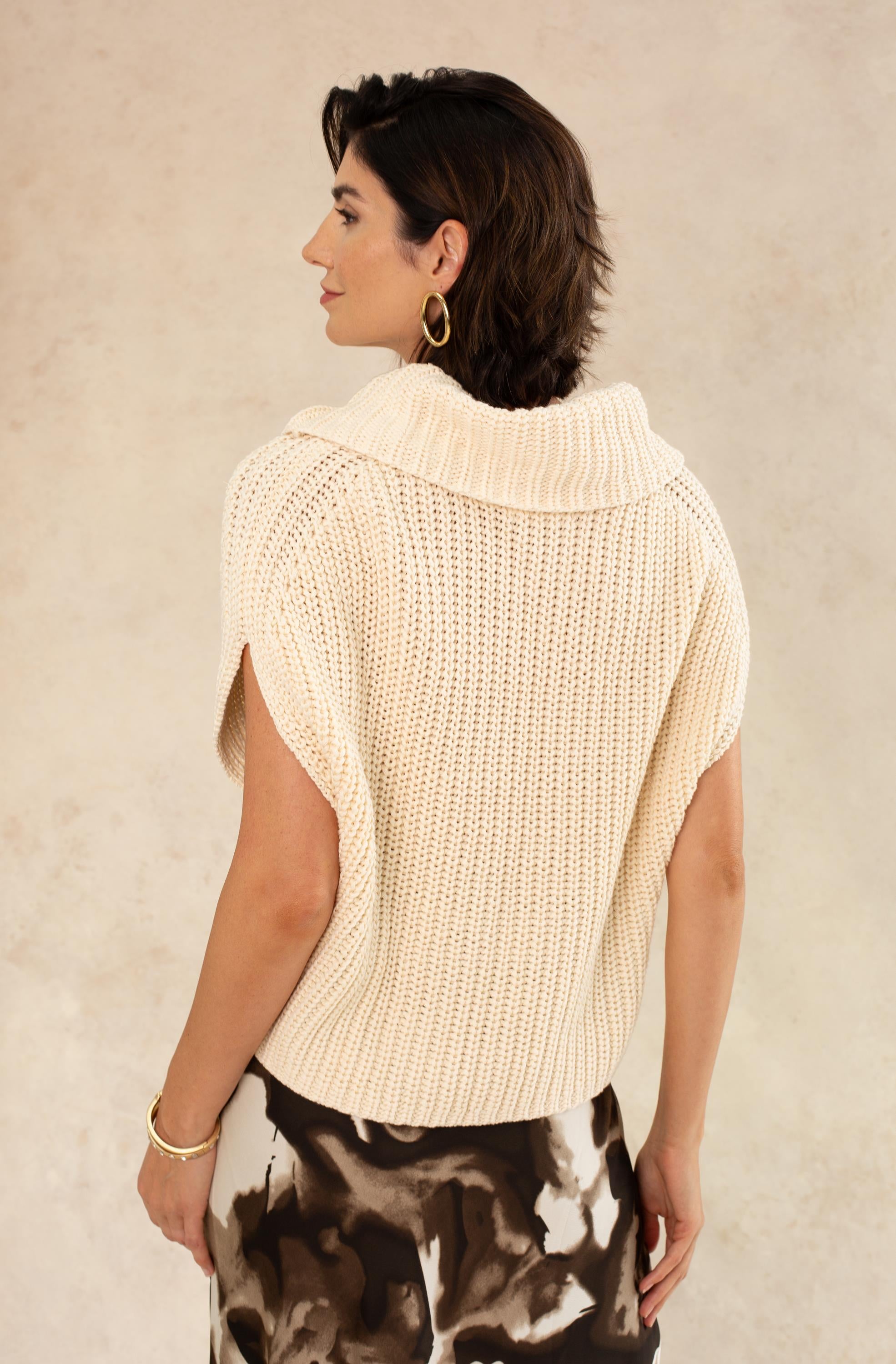 Cate Sleeveless Turtleneck Sweater