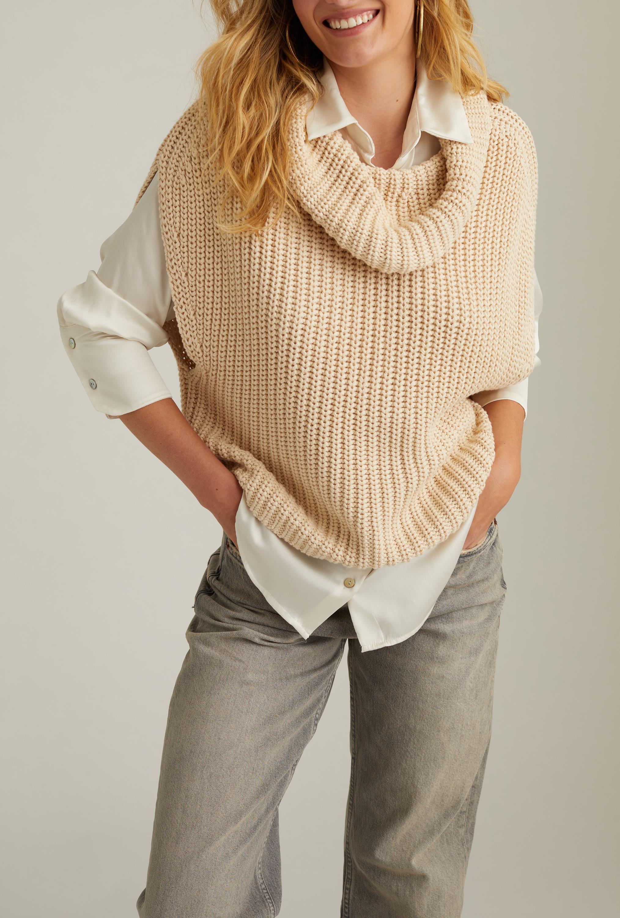 Cate Sleeveless Turtleneck Sweater