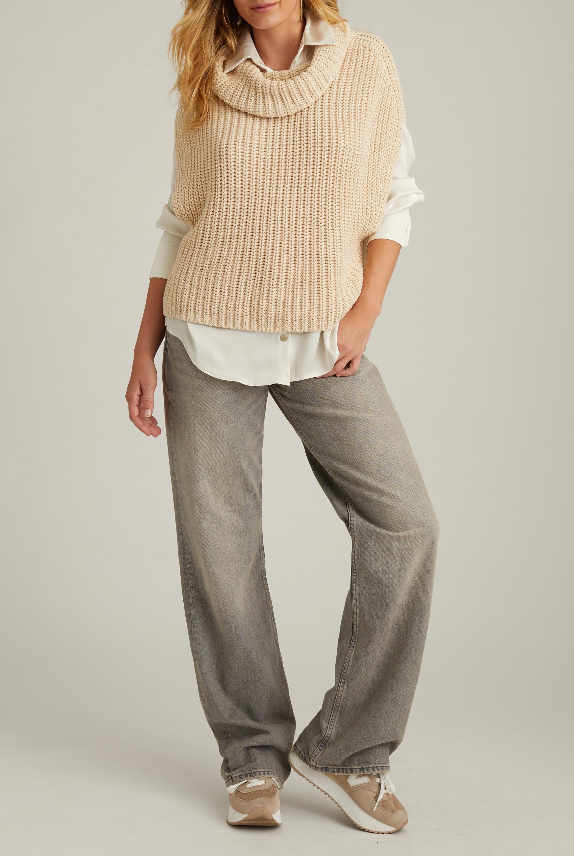 Cate Sleeveless Turtleneck Sweater