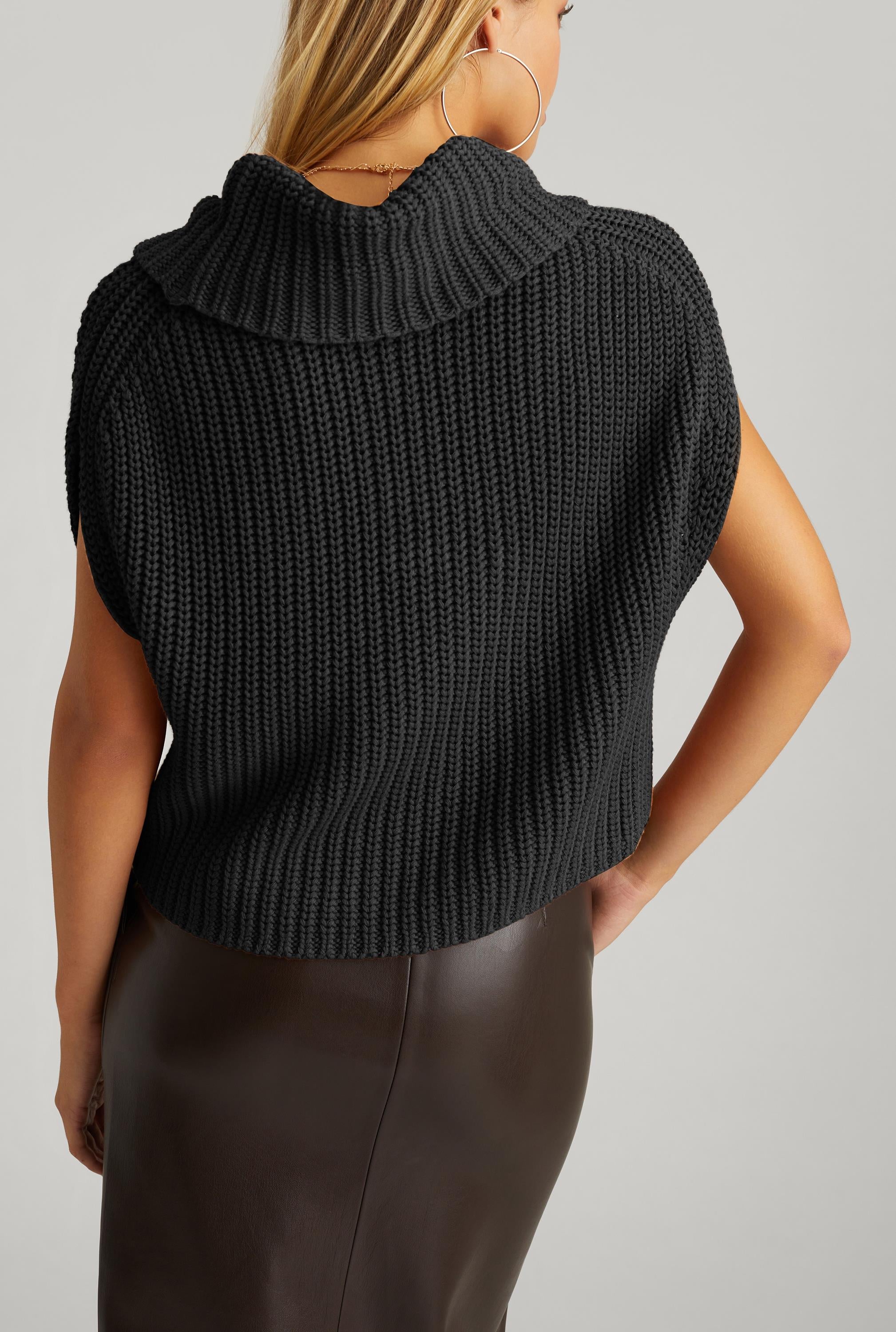 Cate Sleeveless Turtleneck Sweater
