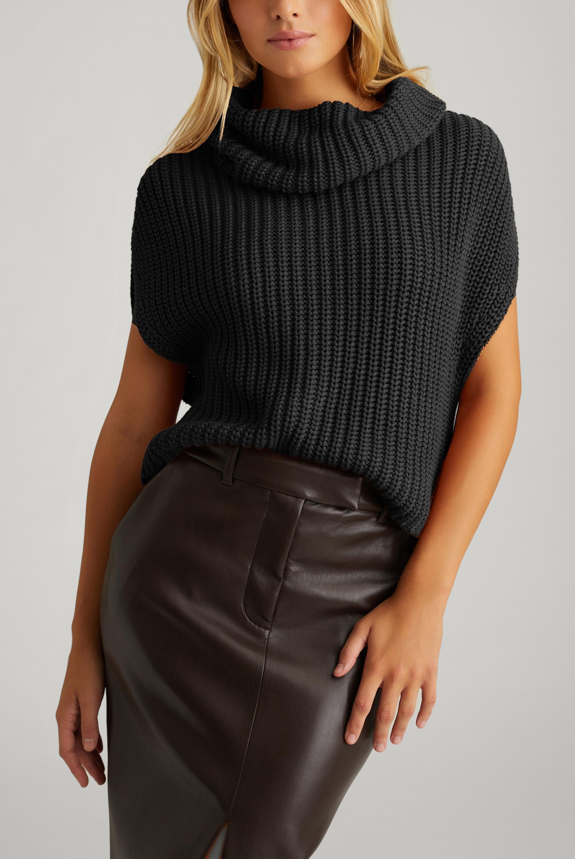 Cate Sleeveless Turtleneck Sweater