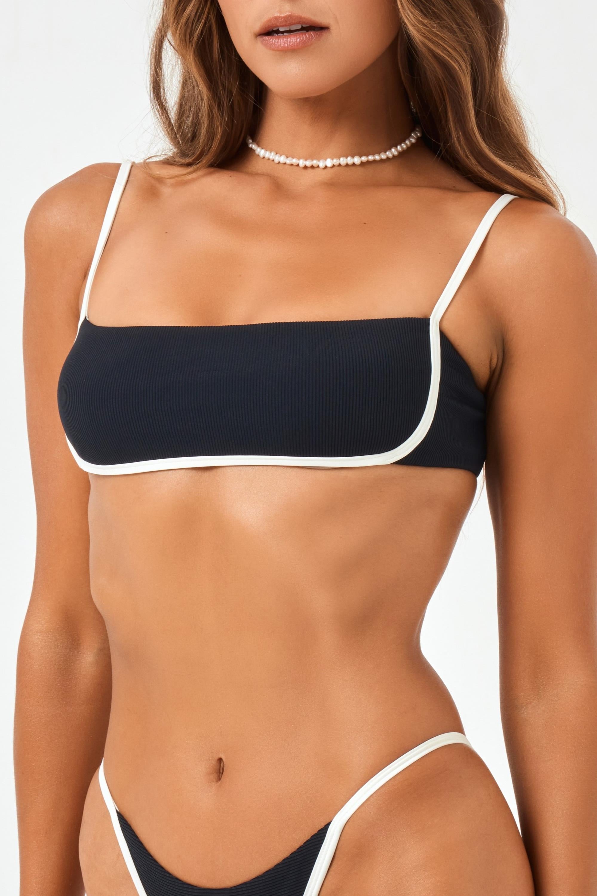 Hazel Colorblock Bralette - Cream/Black