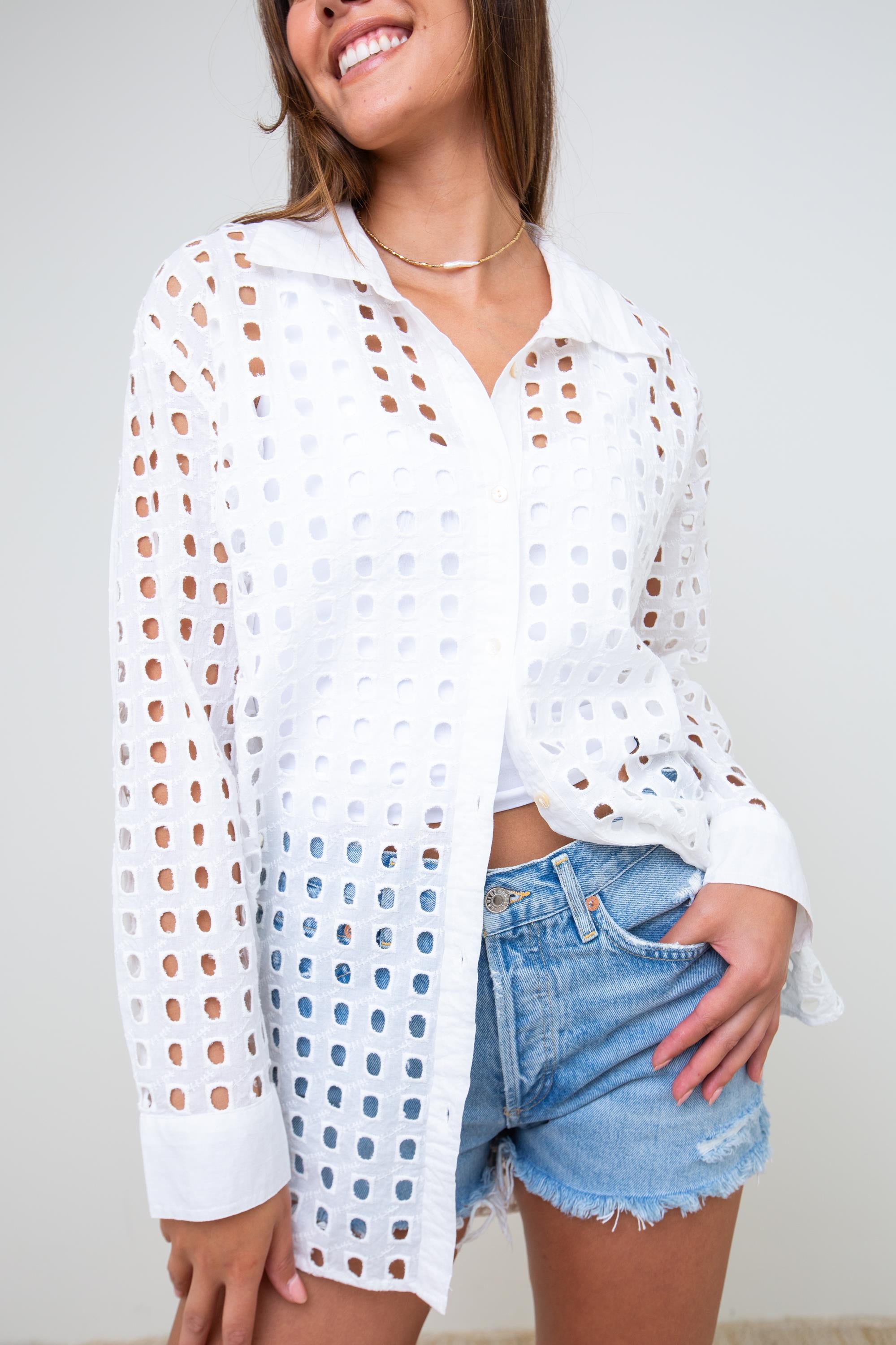Bobi Button Up Shirt Cover-up