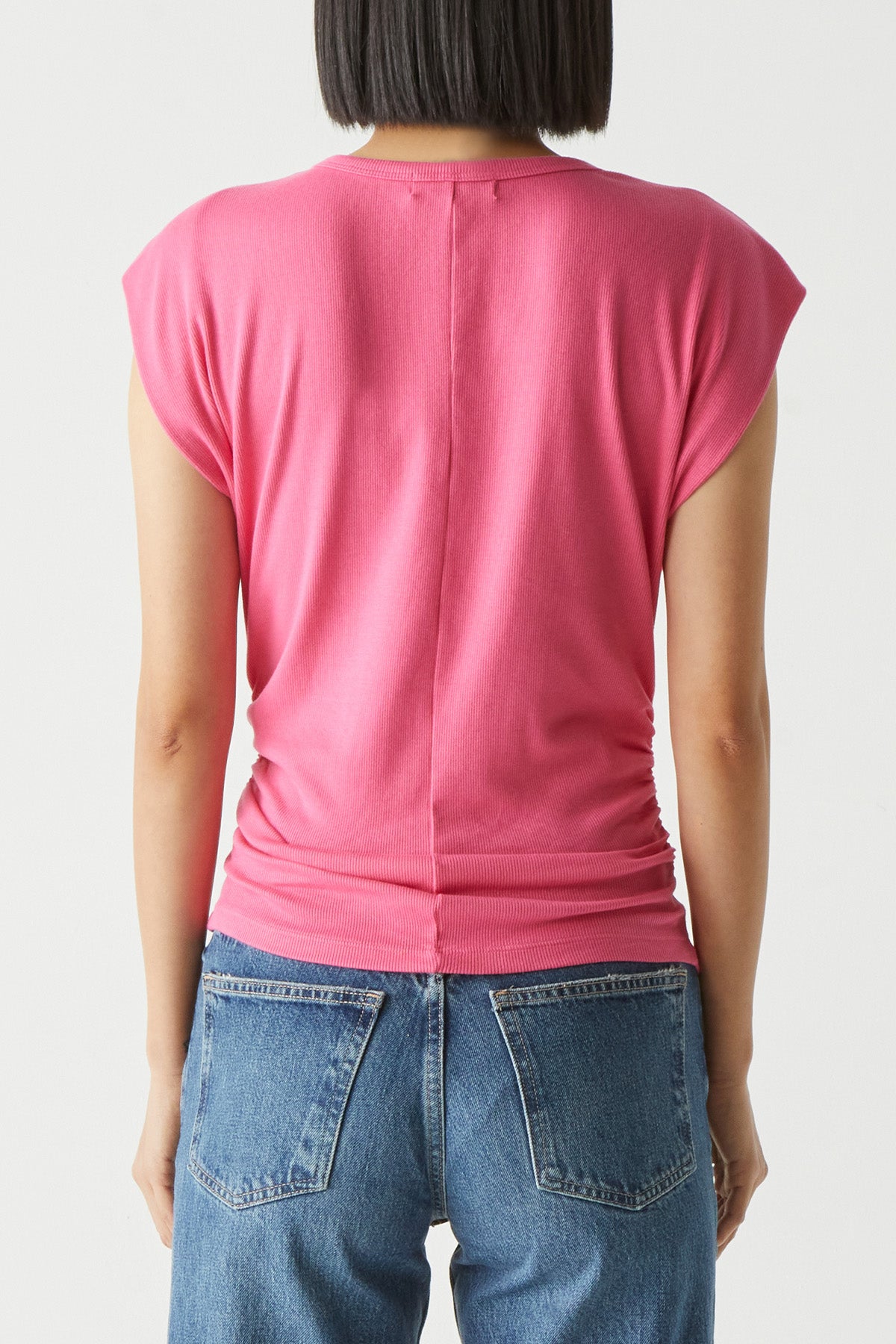 Joni Shirred Crewneck Top