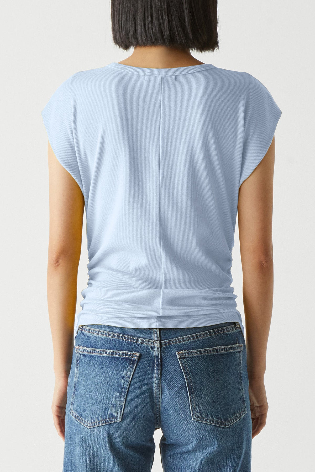 Joni Shirred Crewneck Top