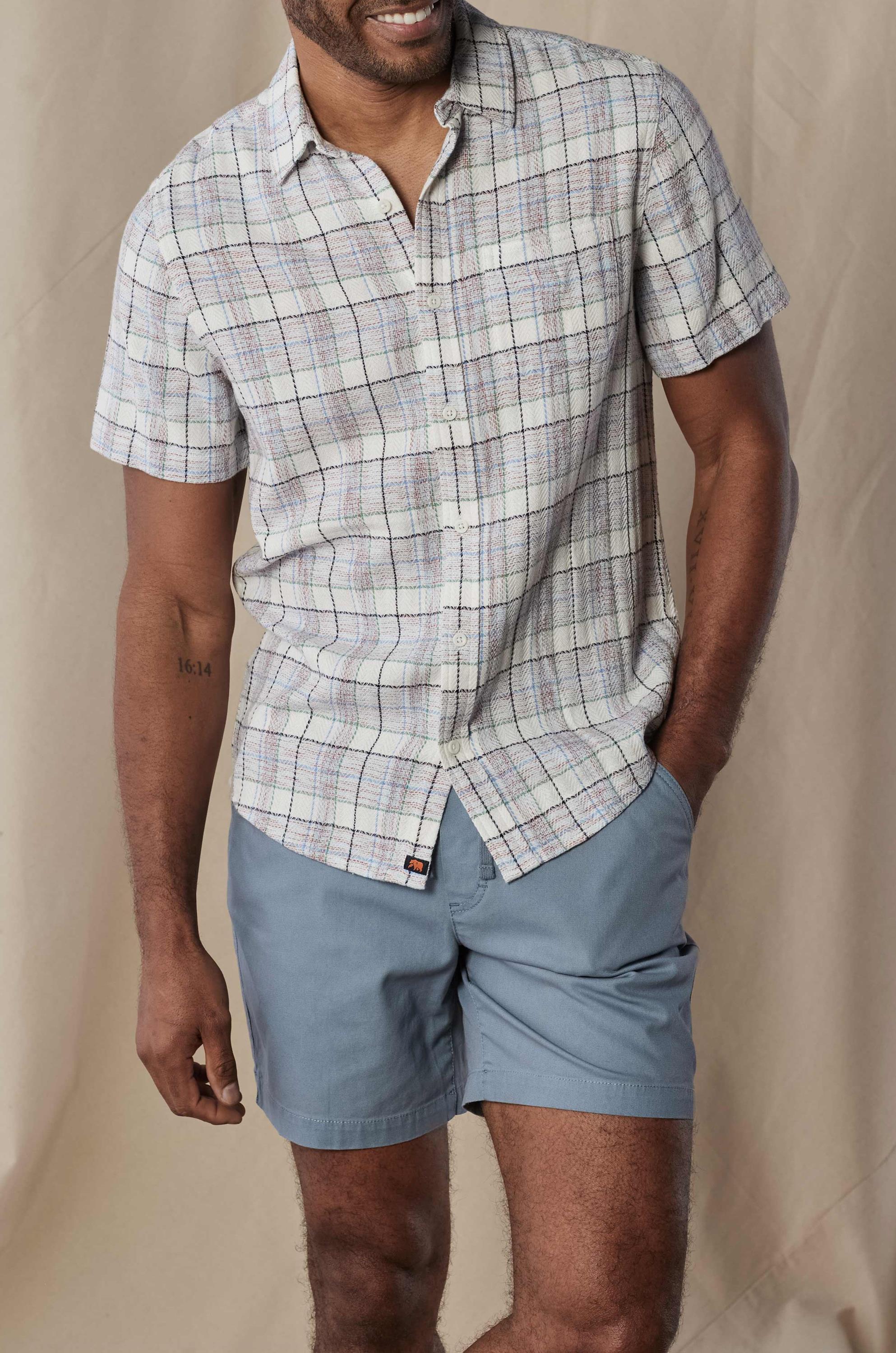 Freshwater Button Up Ivory Crinkle