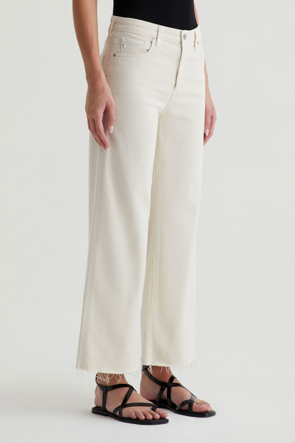 Saige Wide Leg Crop In Opal Stone