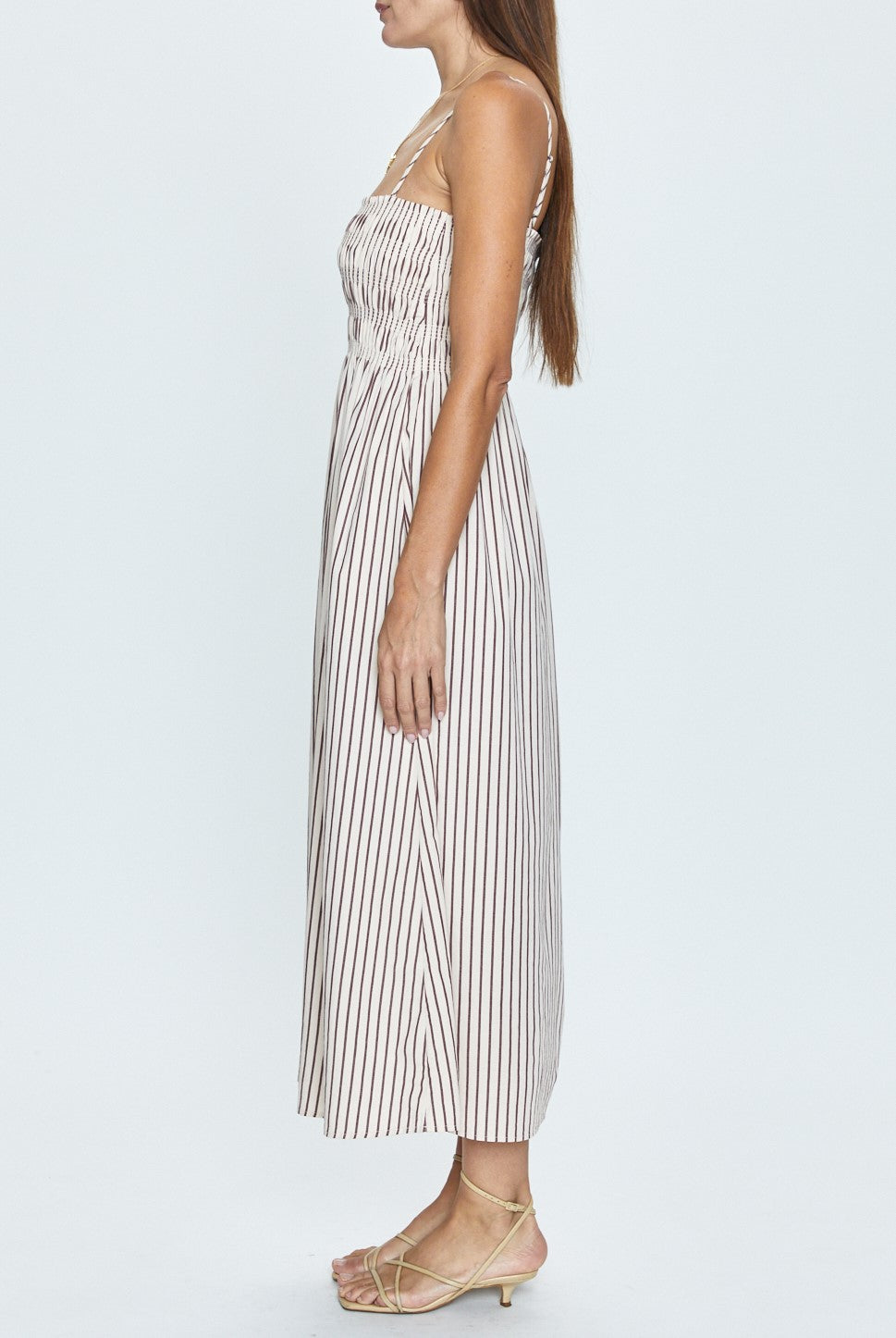 Bianca Stripe Poplin Midi