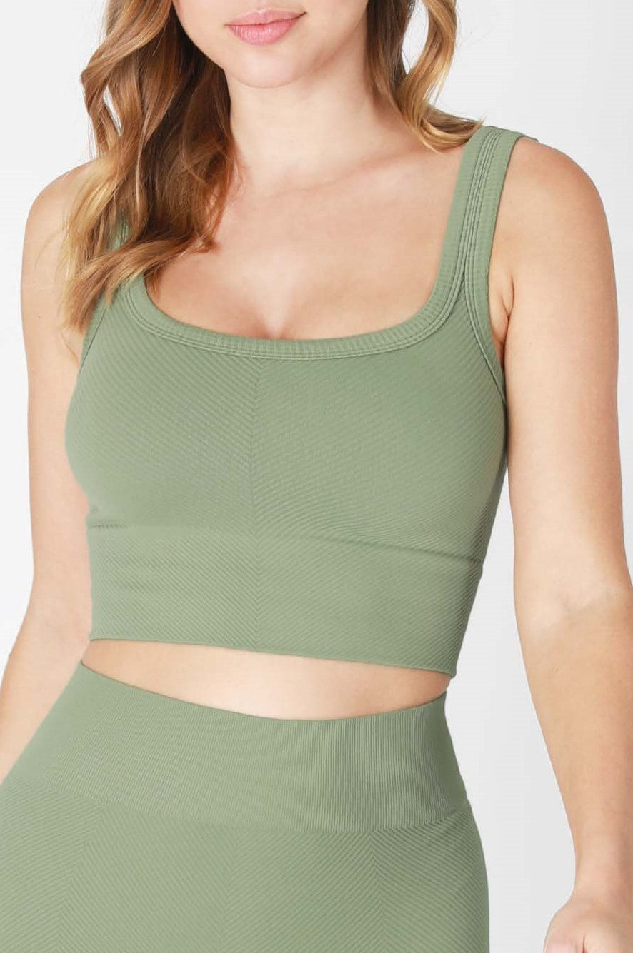 Chevron Rib Crop Top