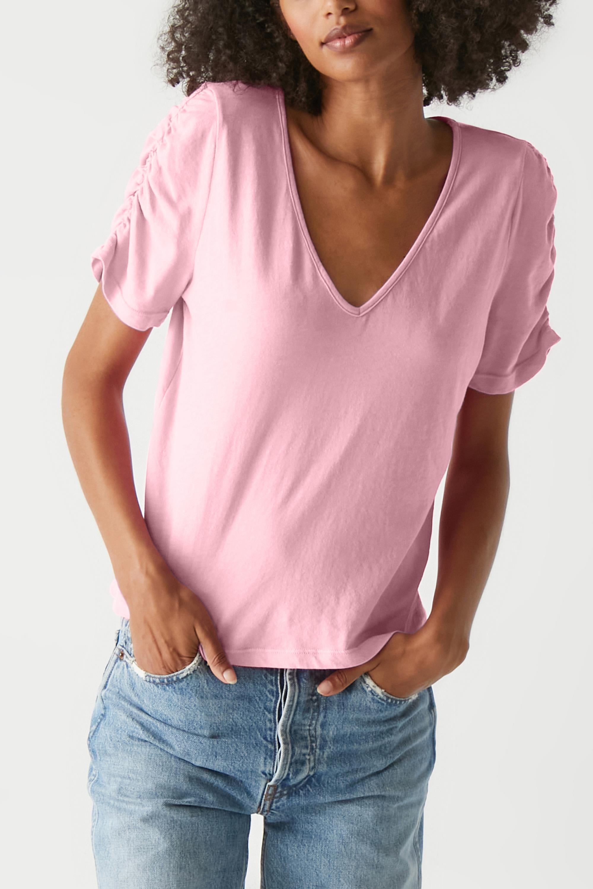 Josie V Neck Ruched Tee