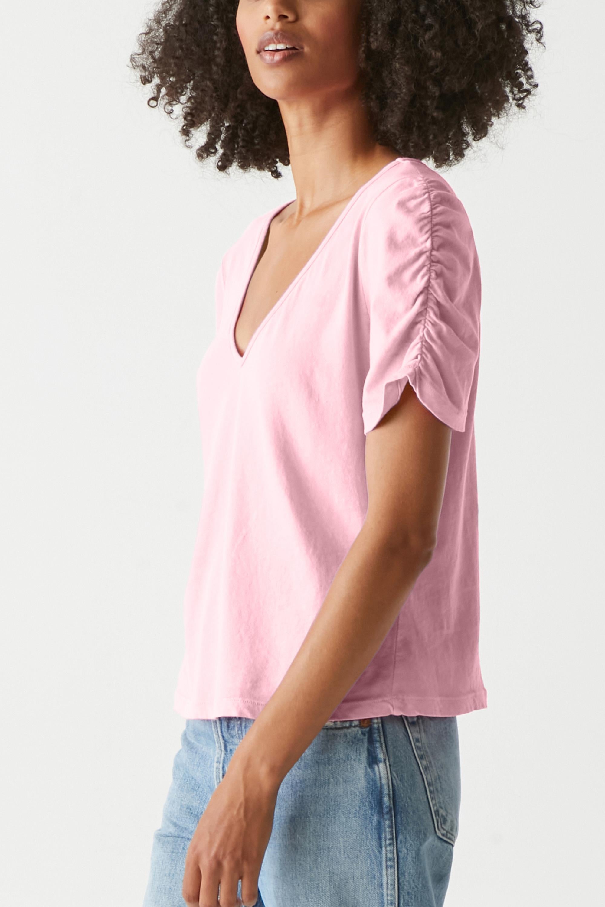 Josie V Neck Ruched Tee