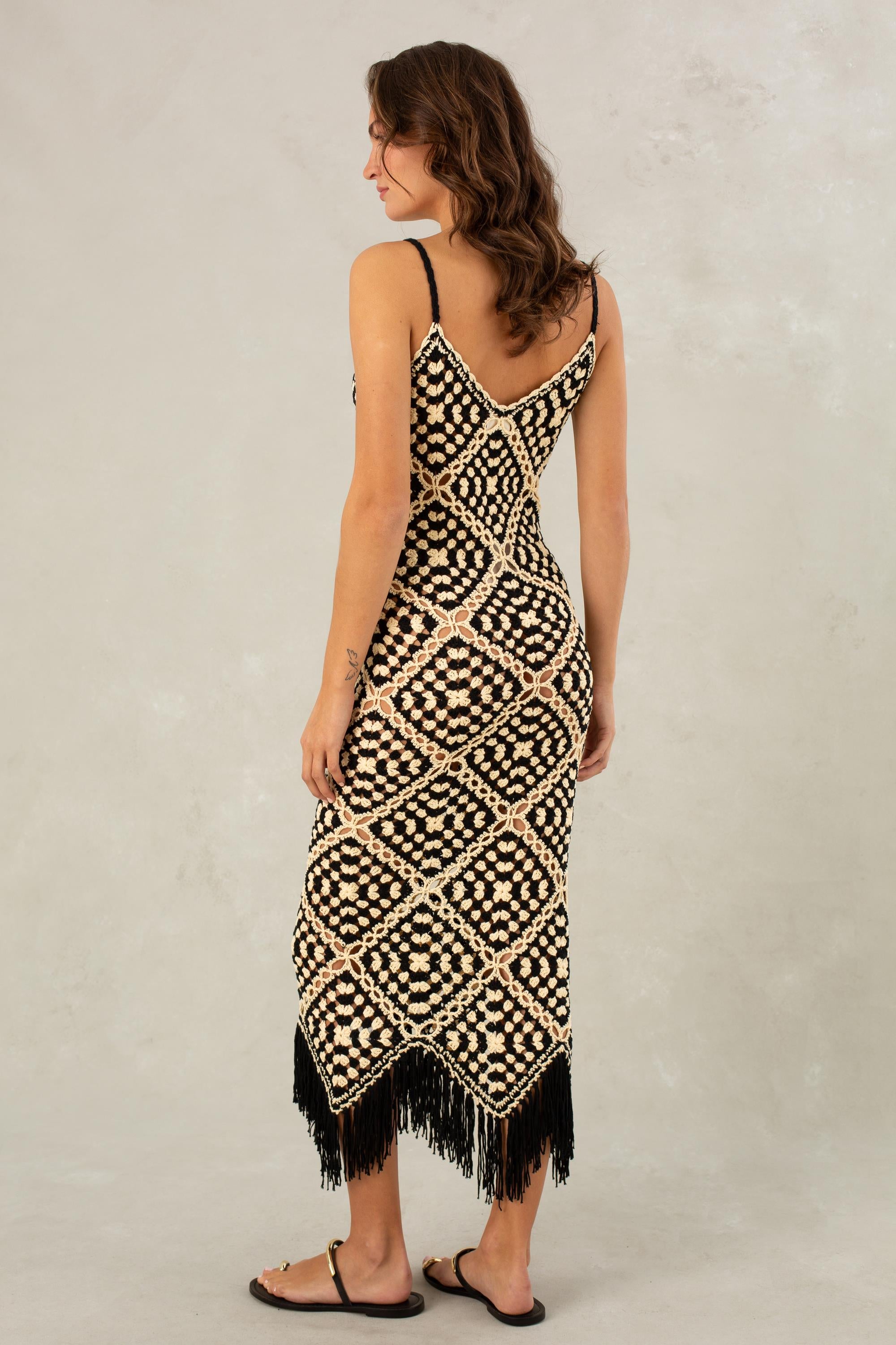 Crochet Maxi Dress White – South Moon Under