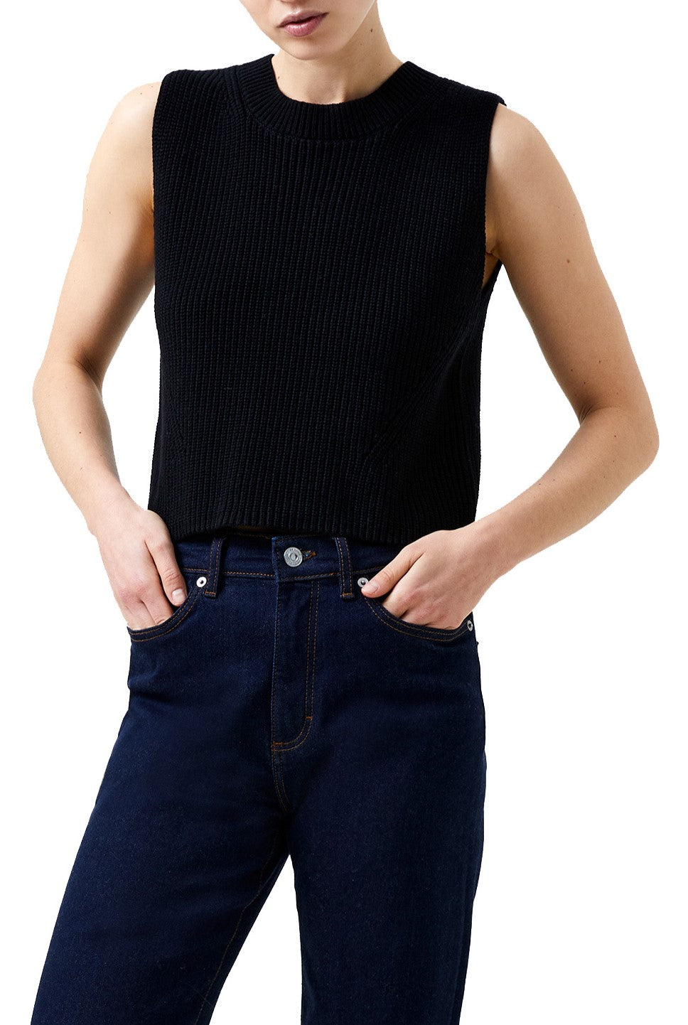 Mozart Crewneck Cropped Vest