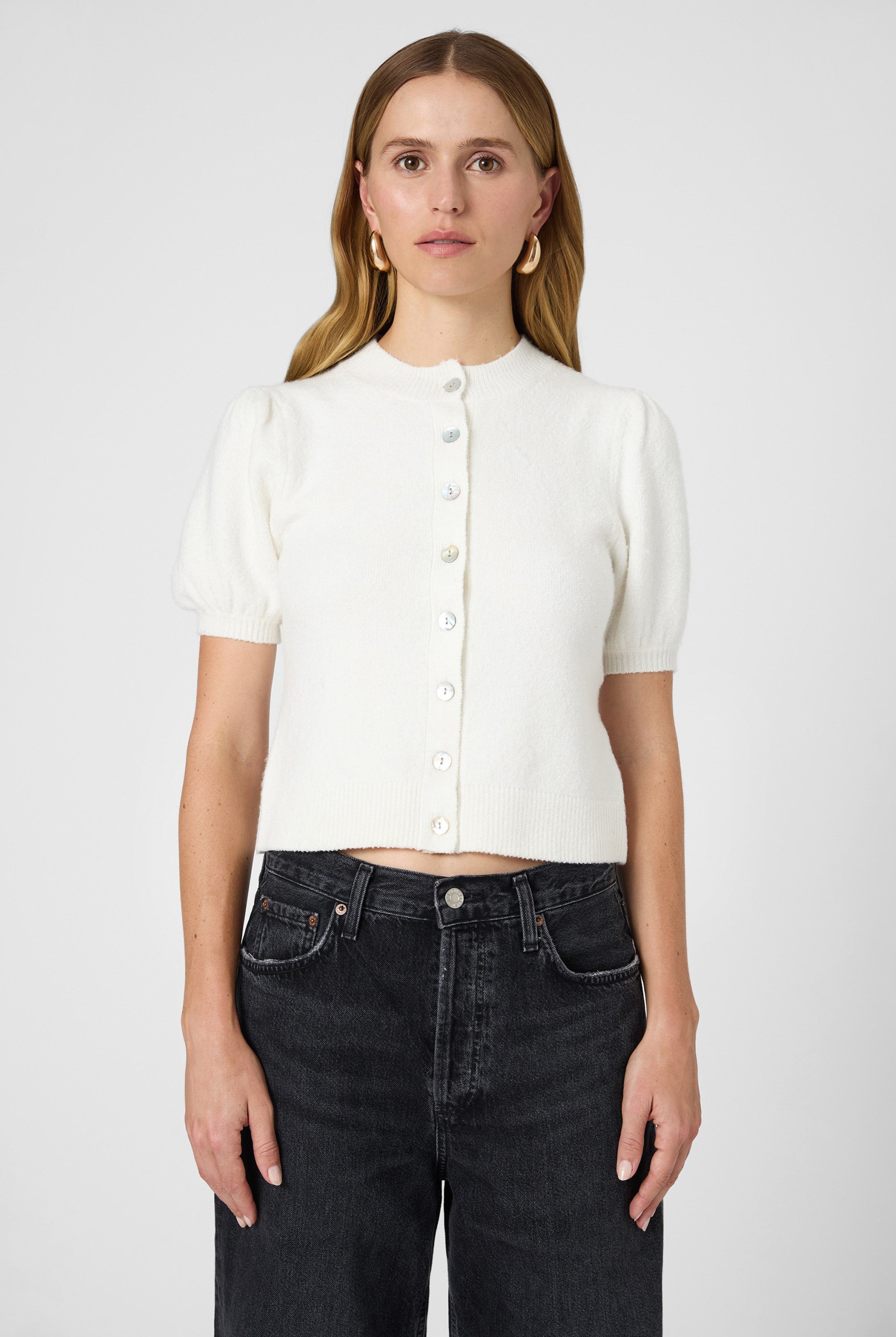 Puff Sleeve Cardigan