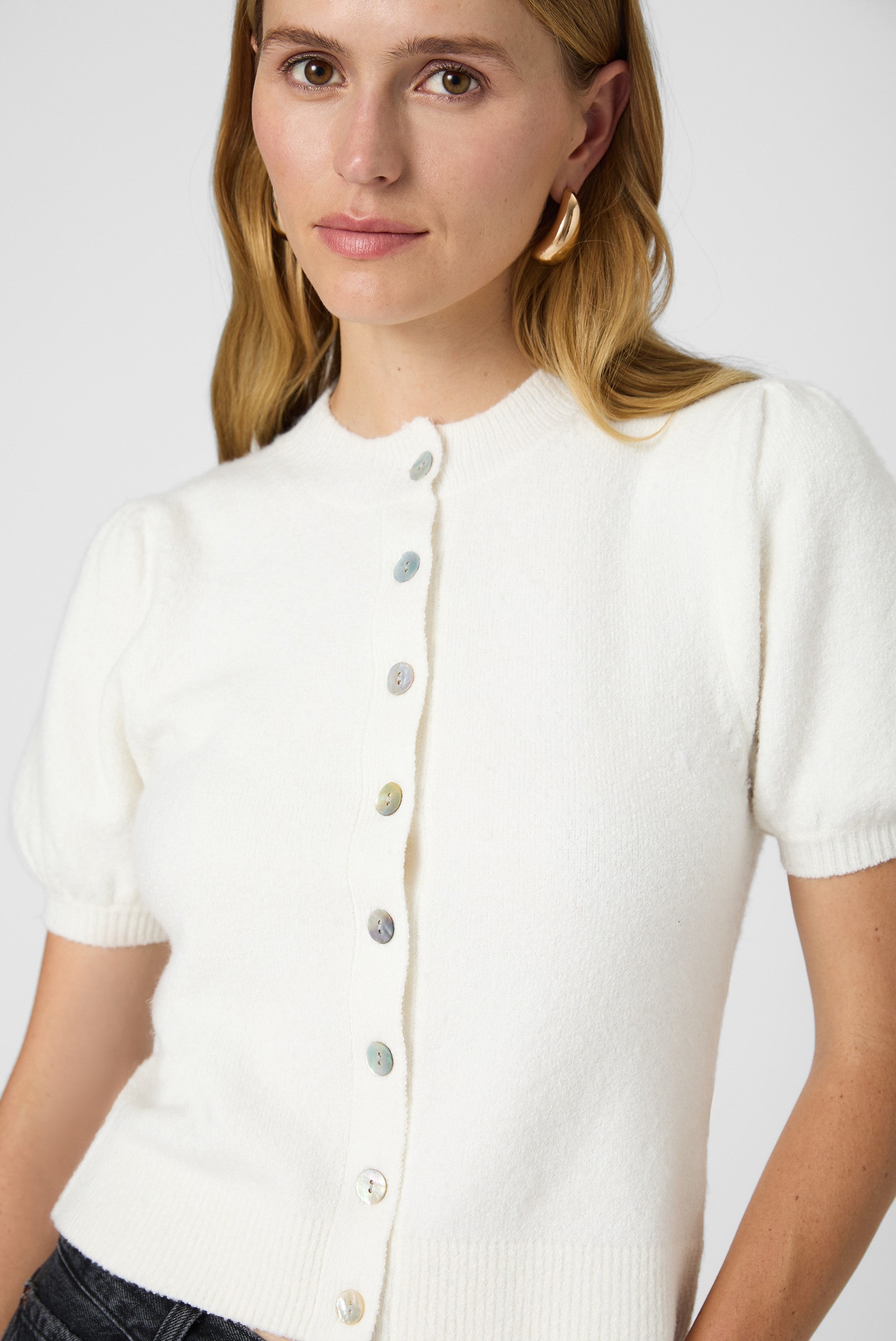 Puff Sleeve Cardigan