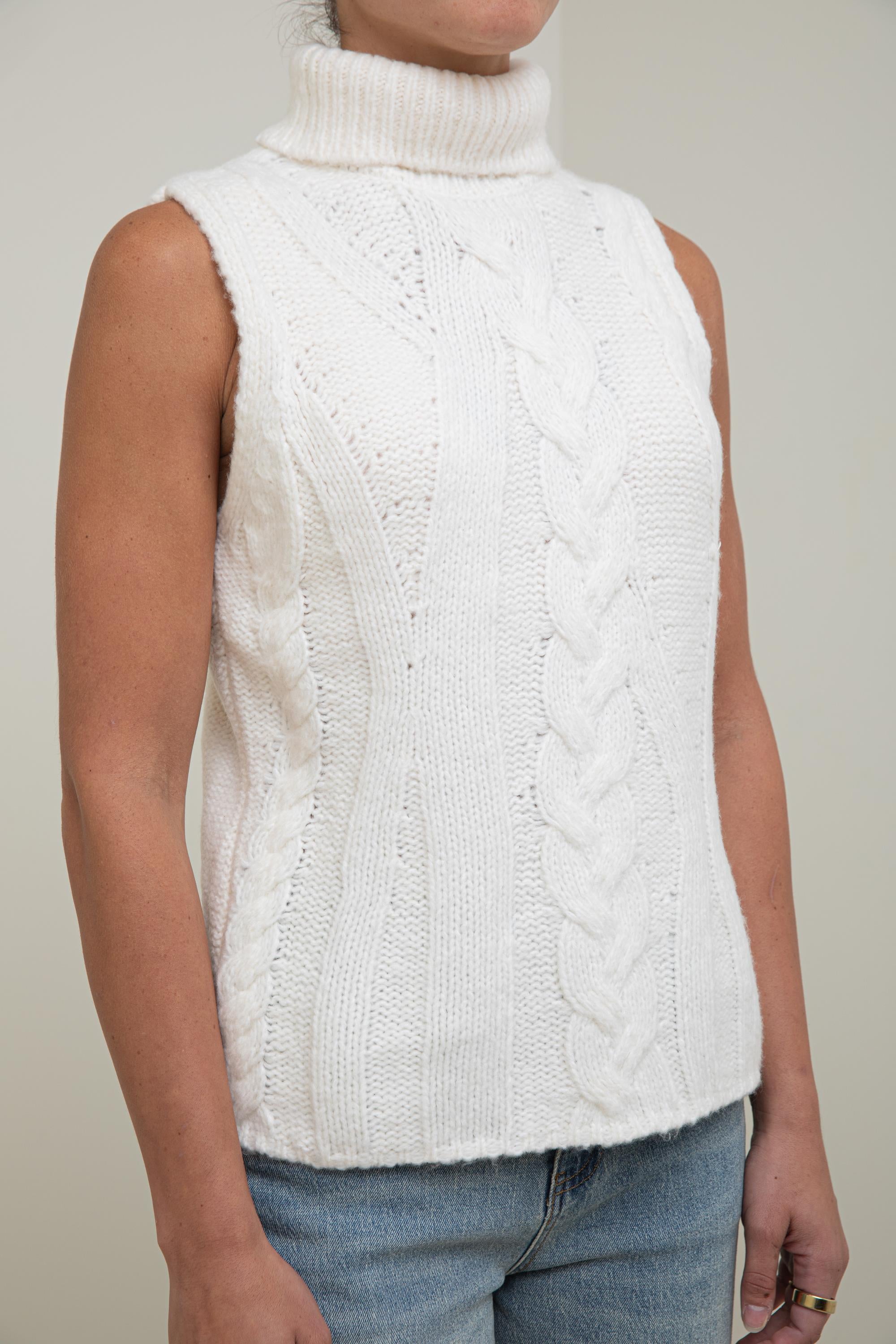 Funnel Neck Cable Vest