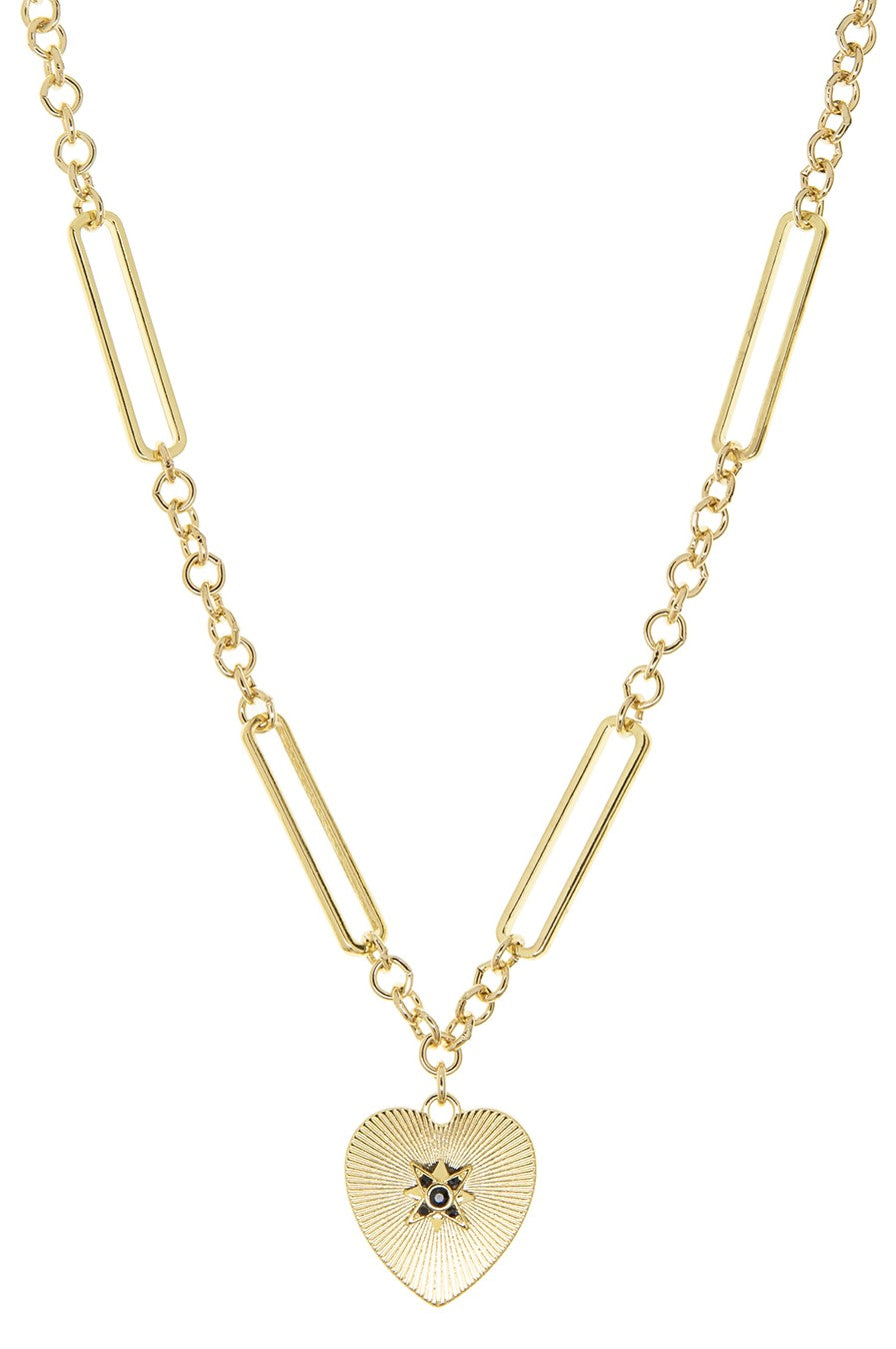 Gold/montana-mixed Linked Chain Necklace