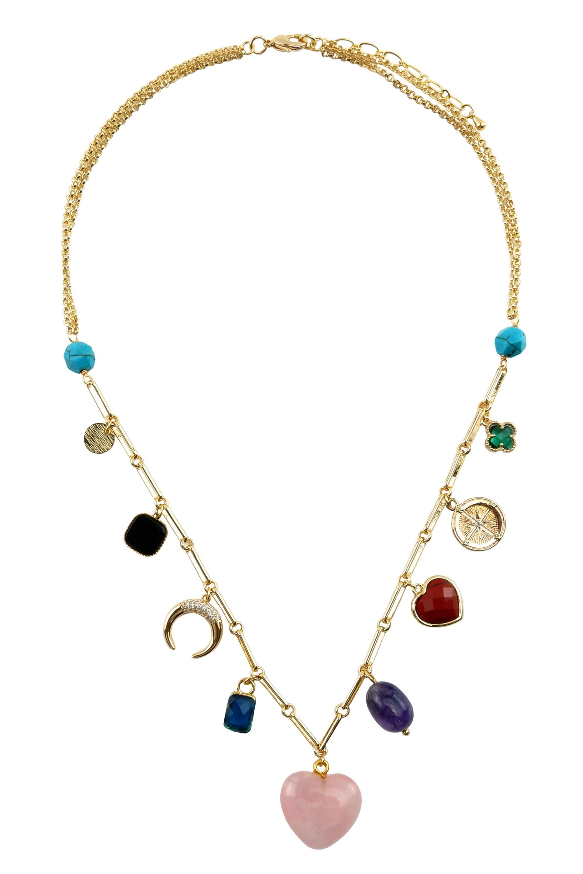 18 Inch Charm Mix Chain Necklace