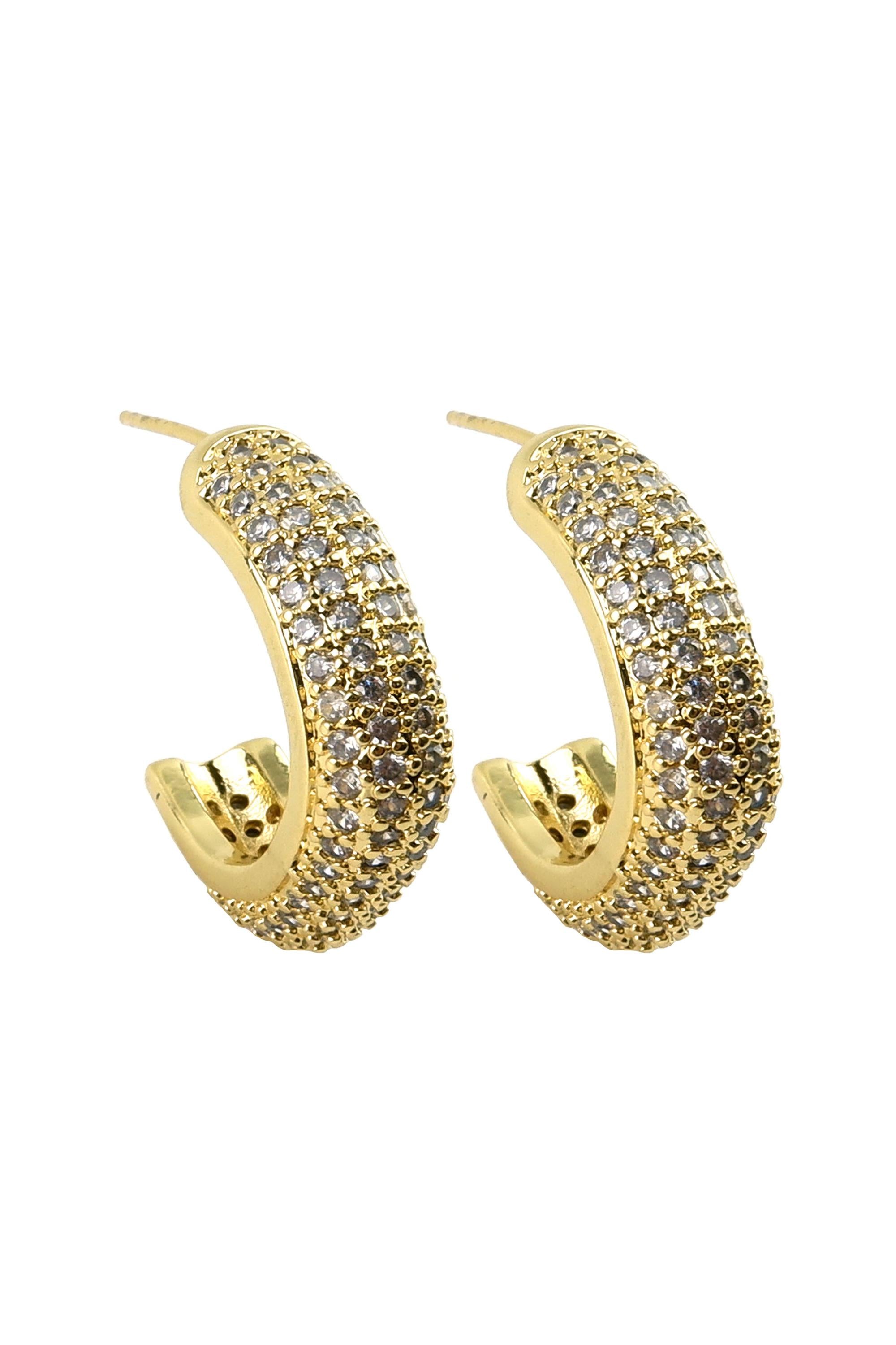 Pave Hoop Earrings