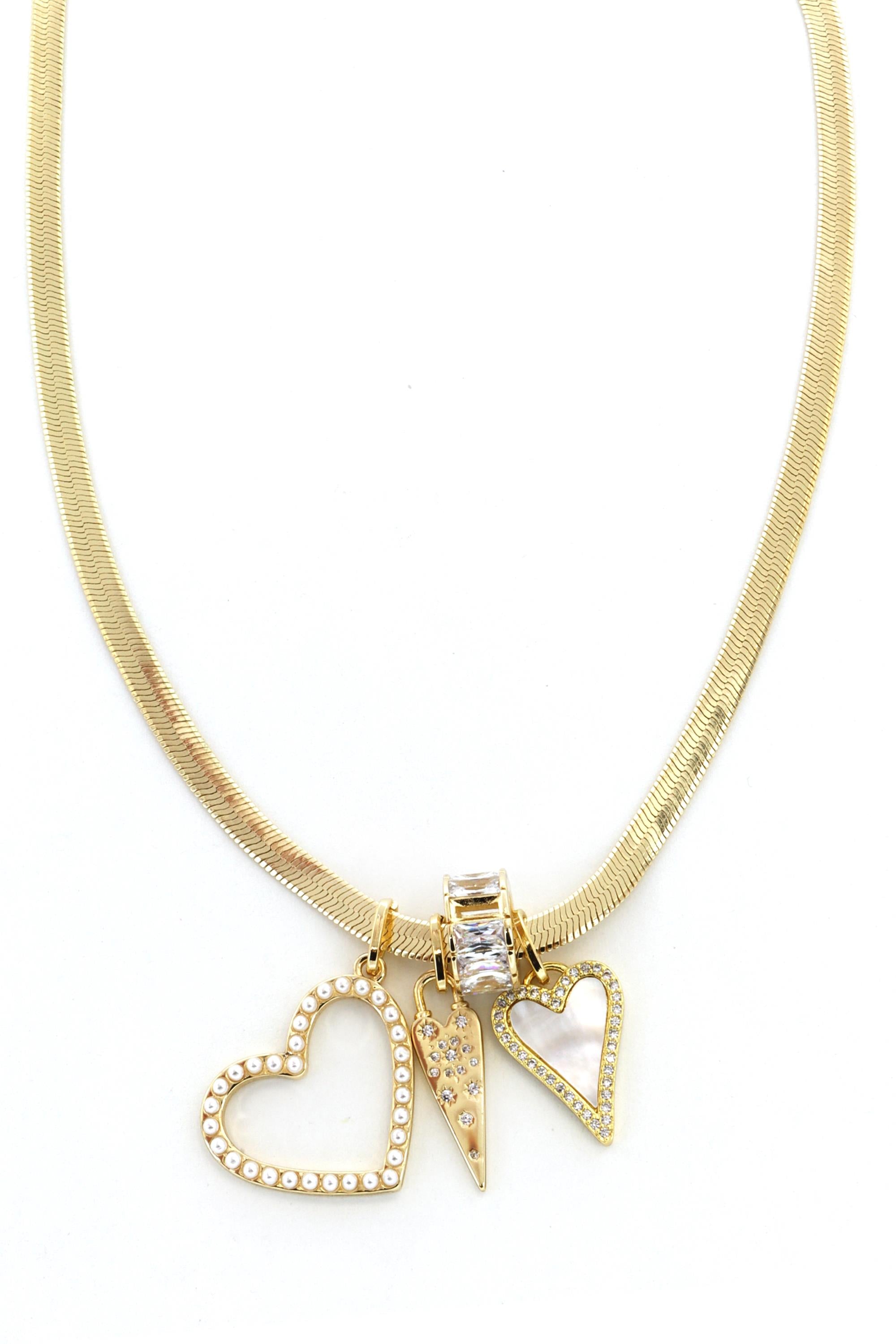 16 Inch Heart Charm Necklace