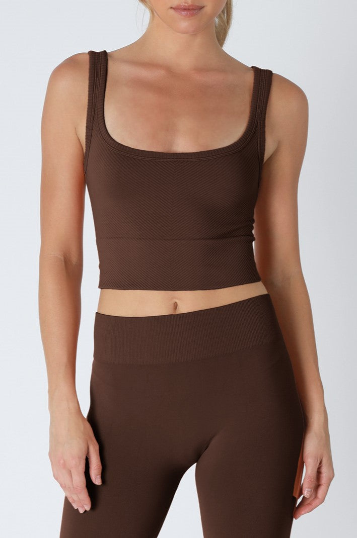 Chevron Rib Crop Top