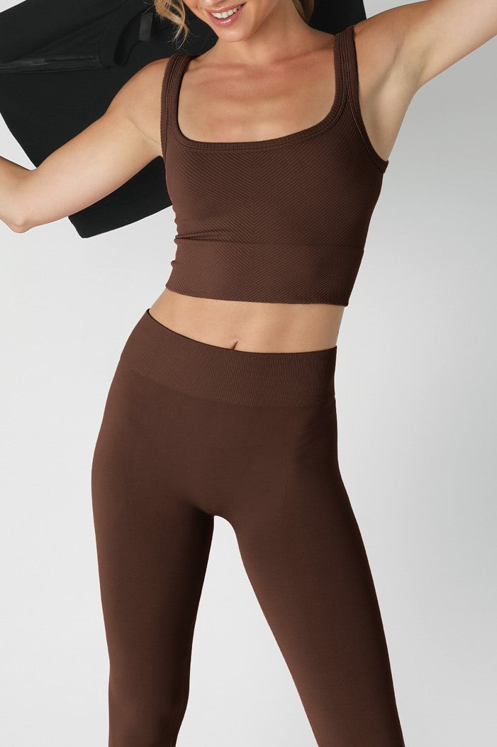 Chevron Rib Crop Top